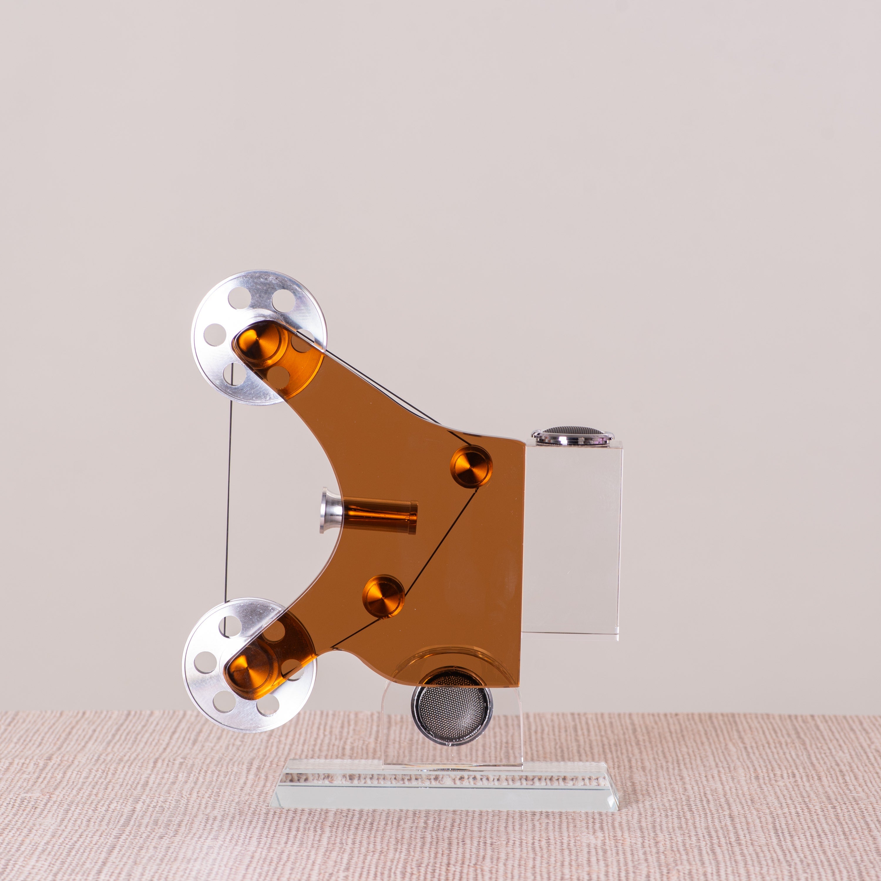 Movie Mania (Chrome/Brown) Glass Home Decor