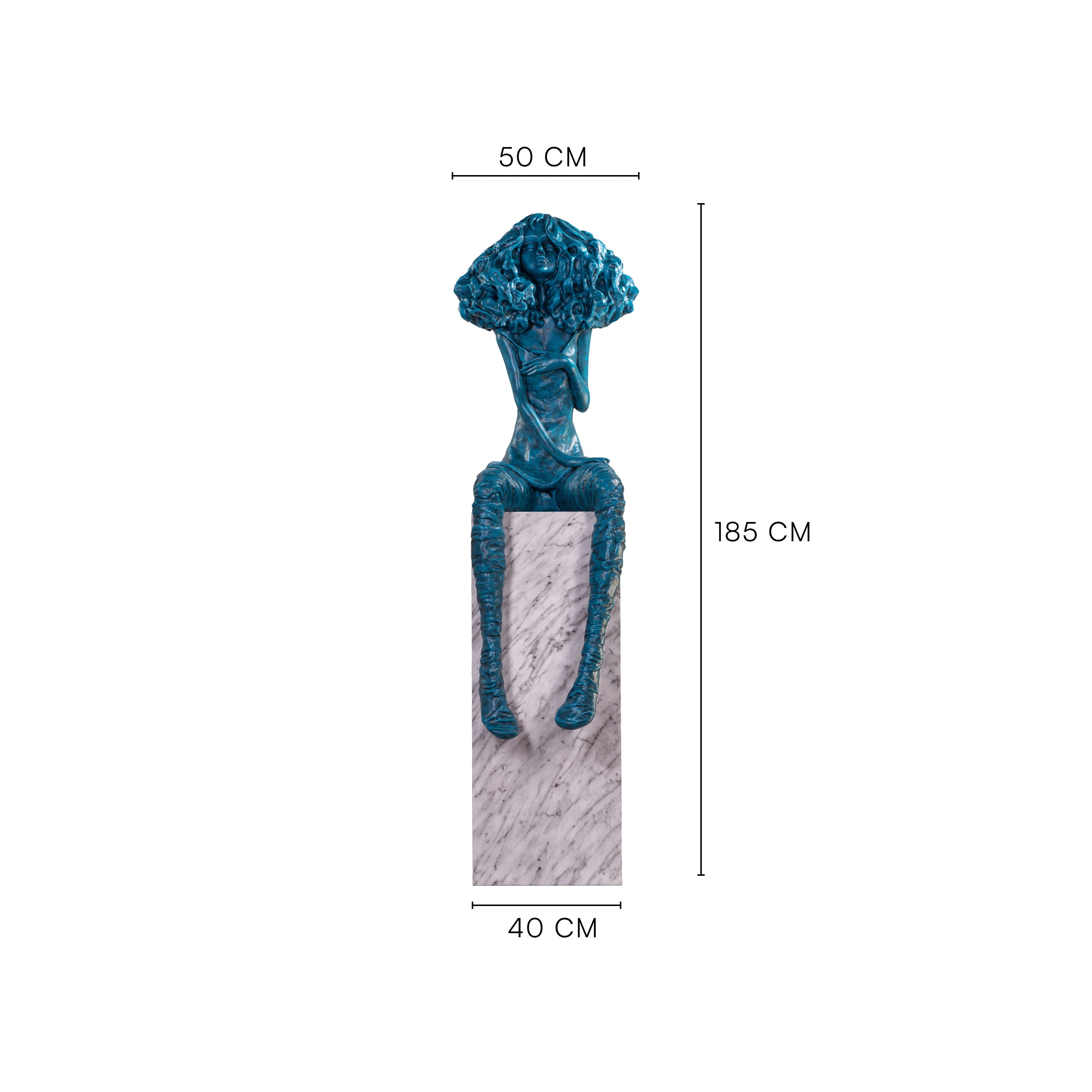 Meet Me Underwater (Blue, White) Marble Home Decor