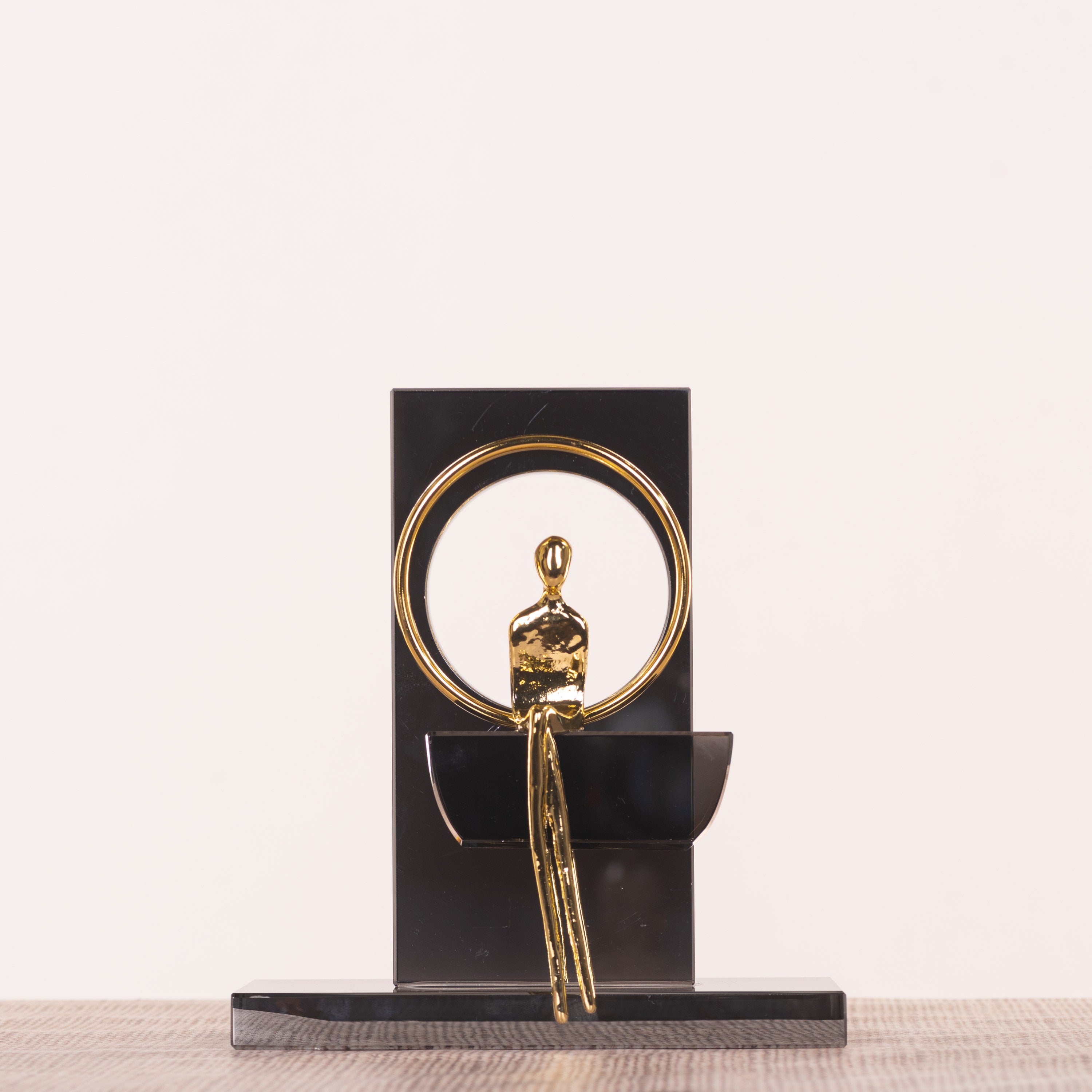 Sitting Pretty (Black, Gold) Glass Home Decor