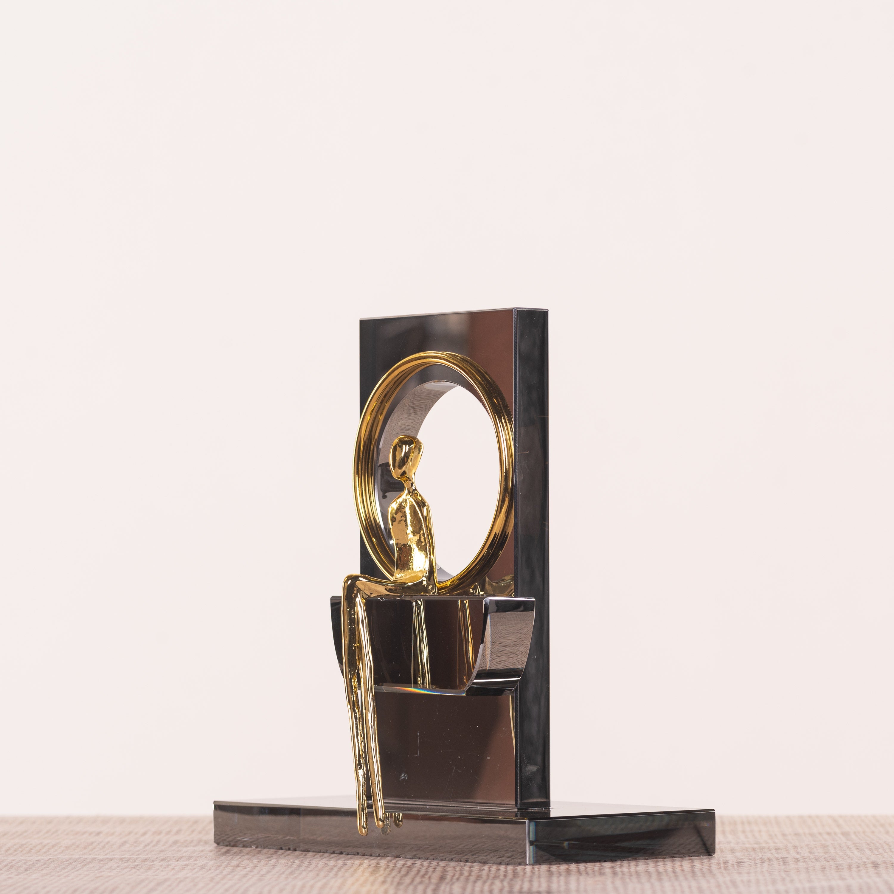 Sitting Pretty (Black, Gold) Glass Home Decor