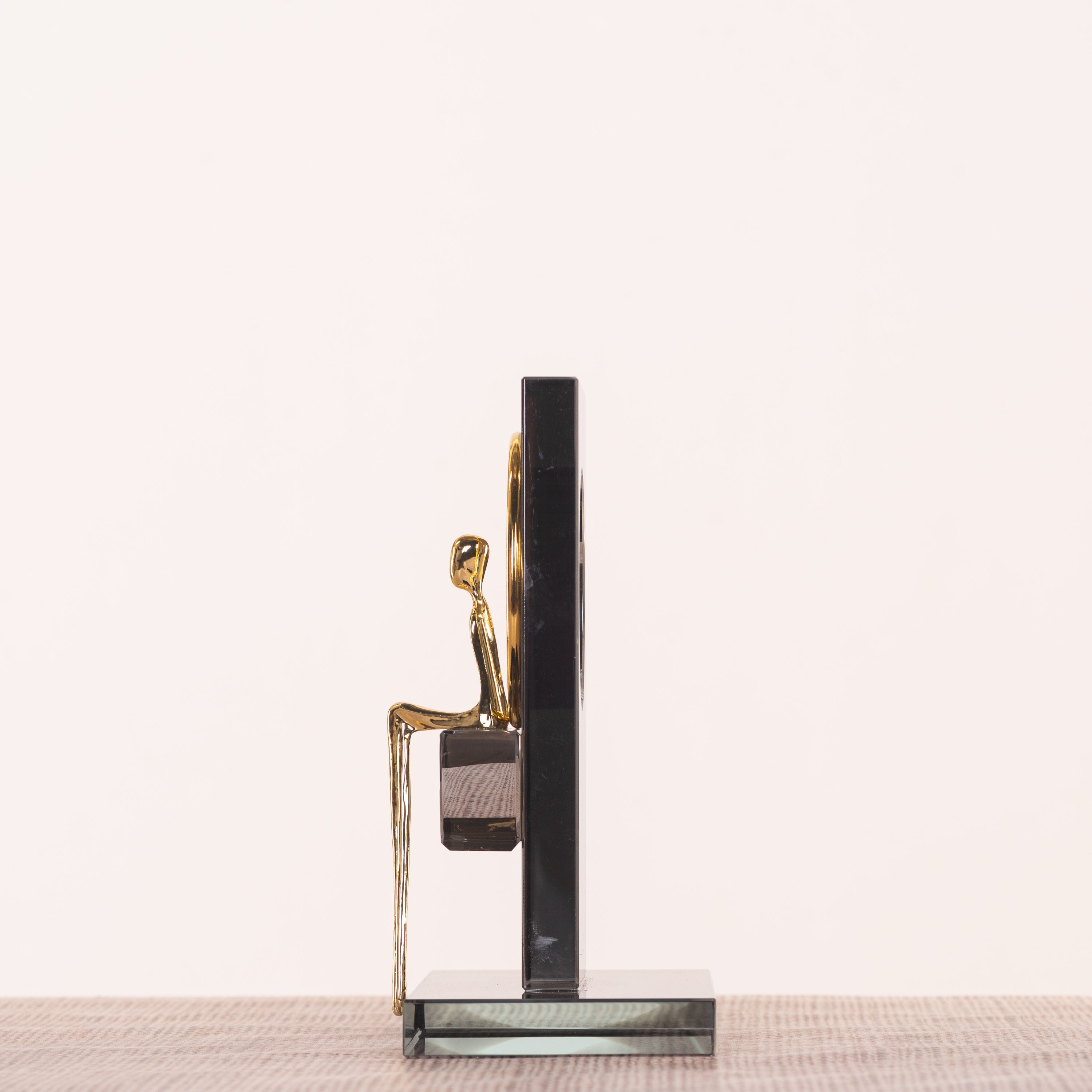 Sitting Pretty (Black, Gold) Glass Home Decor