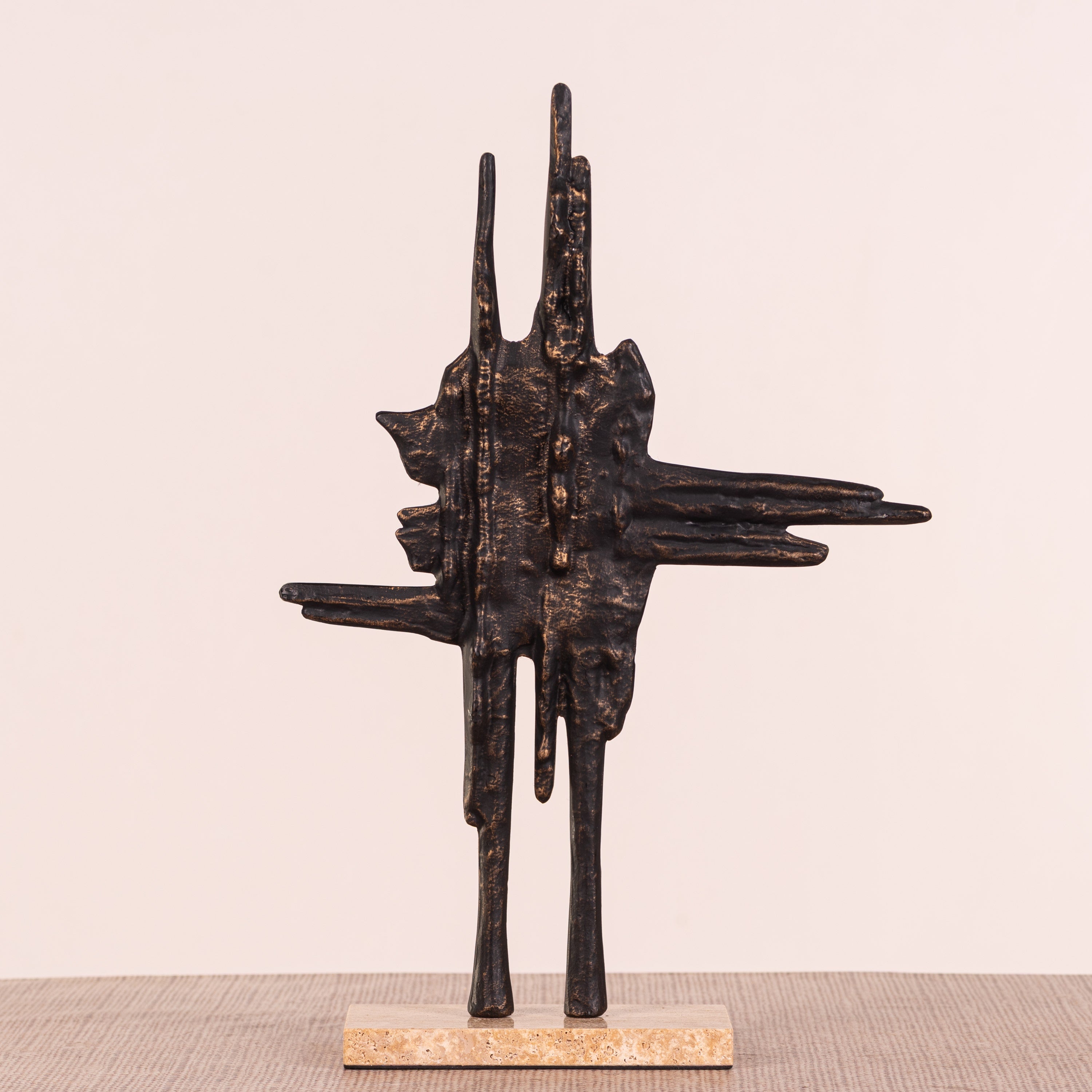 Amorphous Amour (Black, Beige) Marble Home Decor