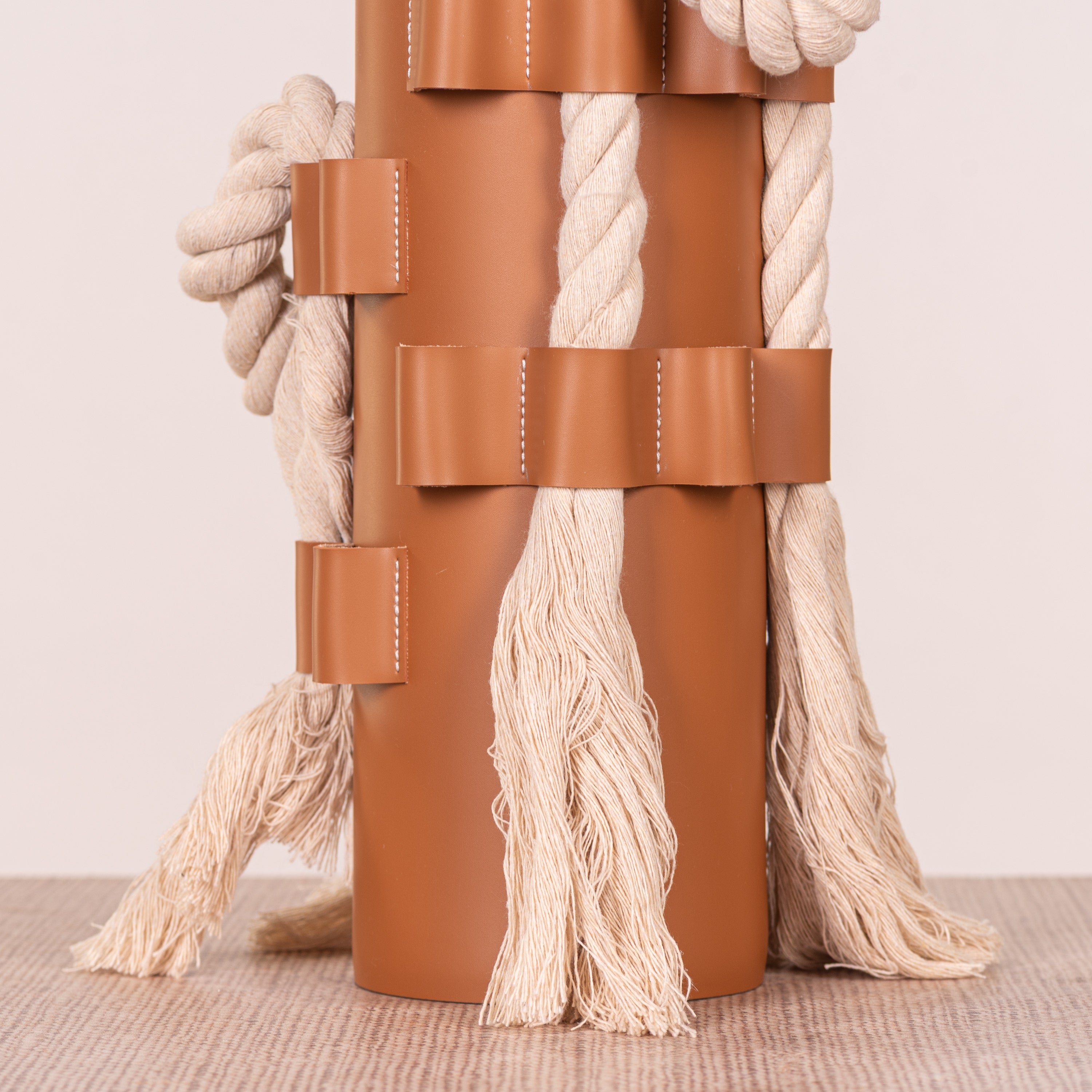 Come Undone (Brown) Faux Leather Vase