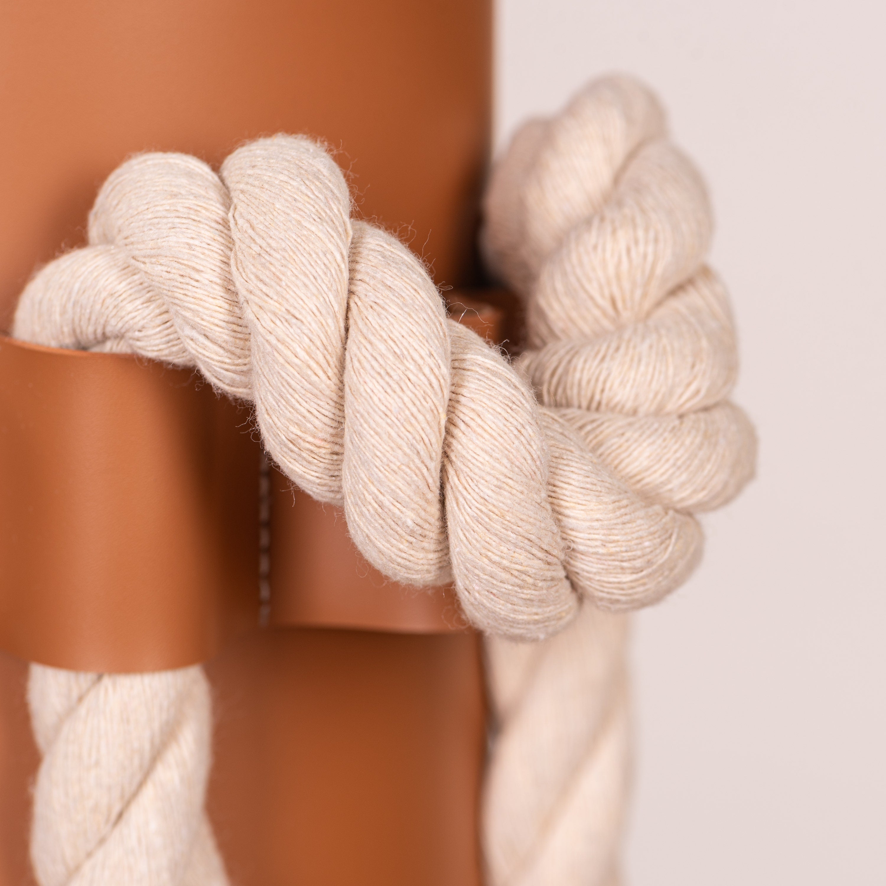 Come Undone (Brown) Faux Leather Vase