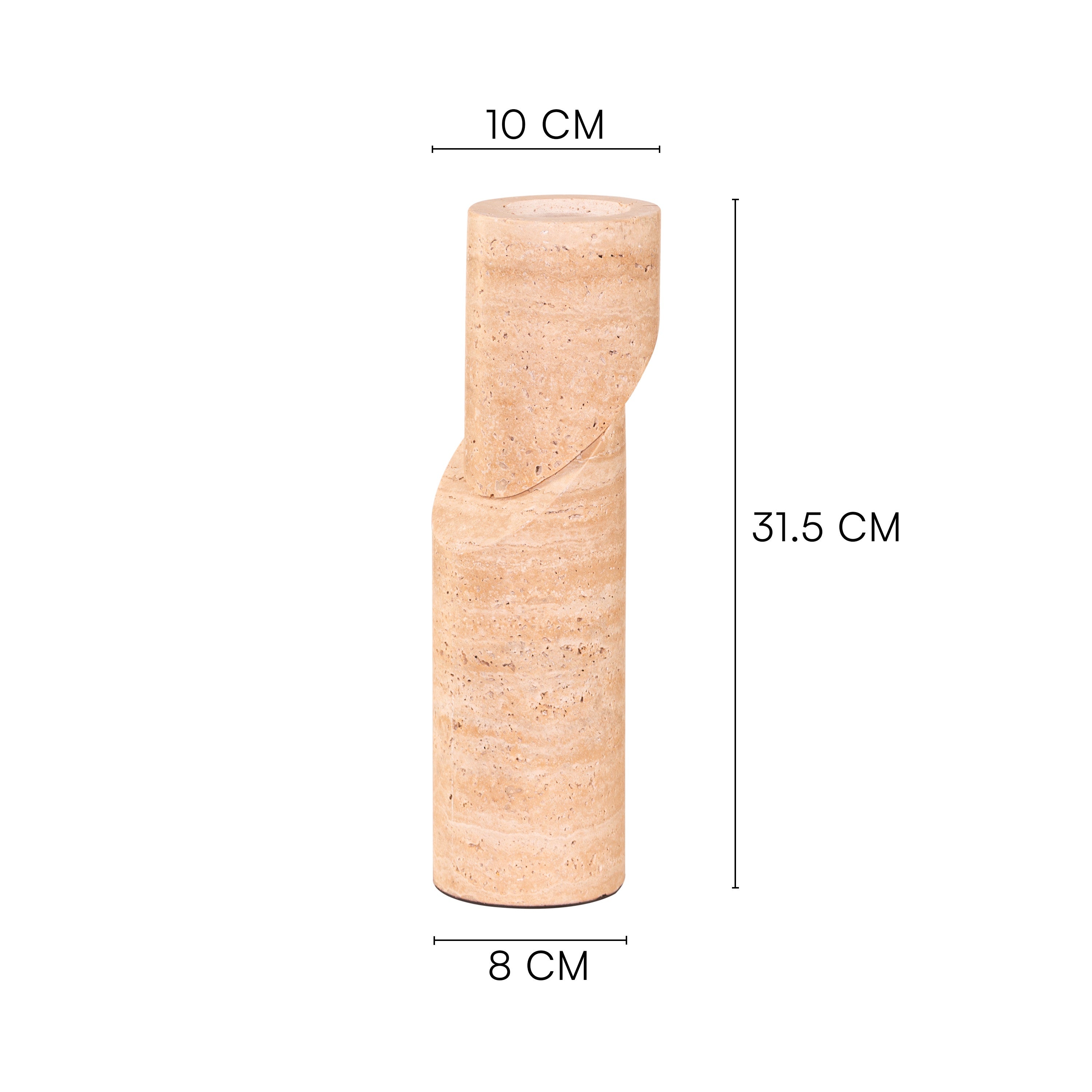 Sinkin Soon (Medium, Beige) Marble Candle Holder
