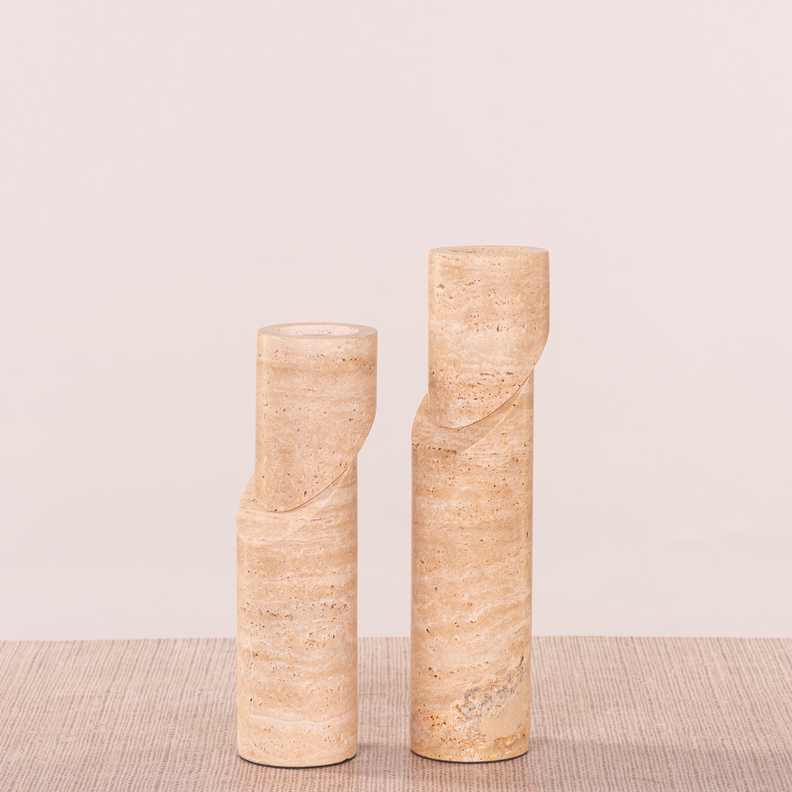 Sinkin Soon (Medium, Beige) Marble Candle Holder