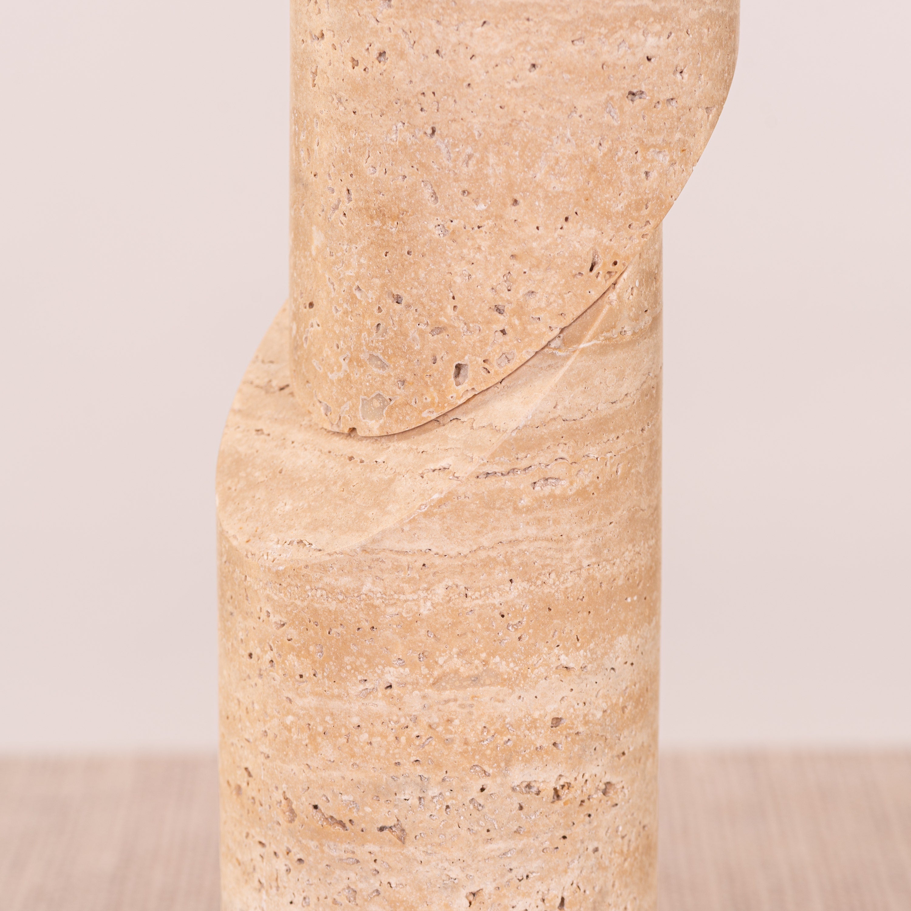 Sinkin Soon (Medium, Beige) Marble Candle Holder