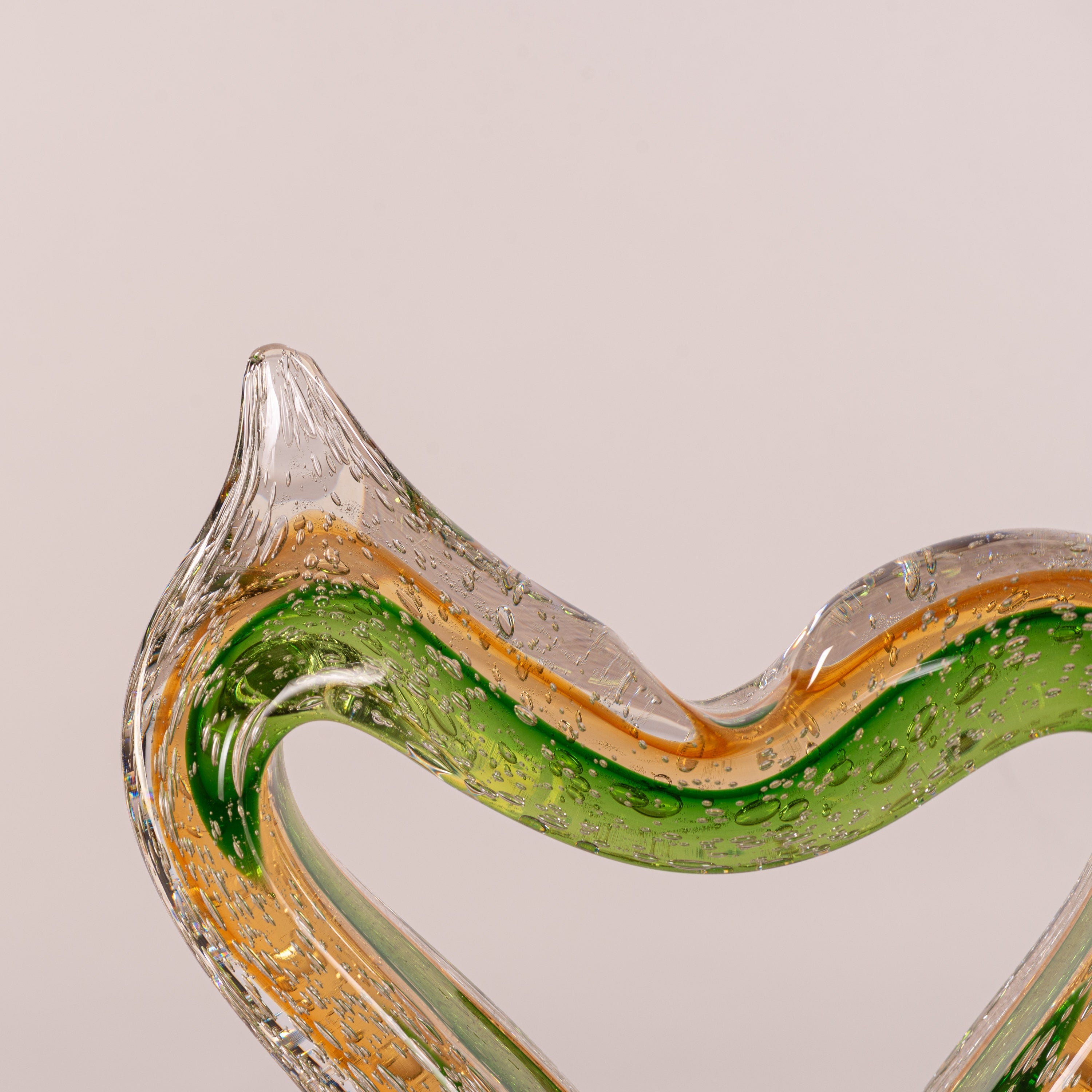 No Love Dying (Green, Brown) Handmade Glass Home Decor