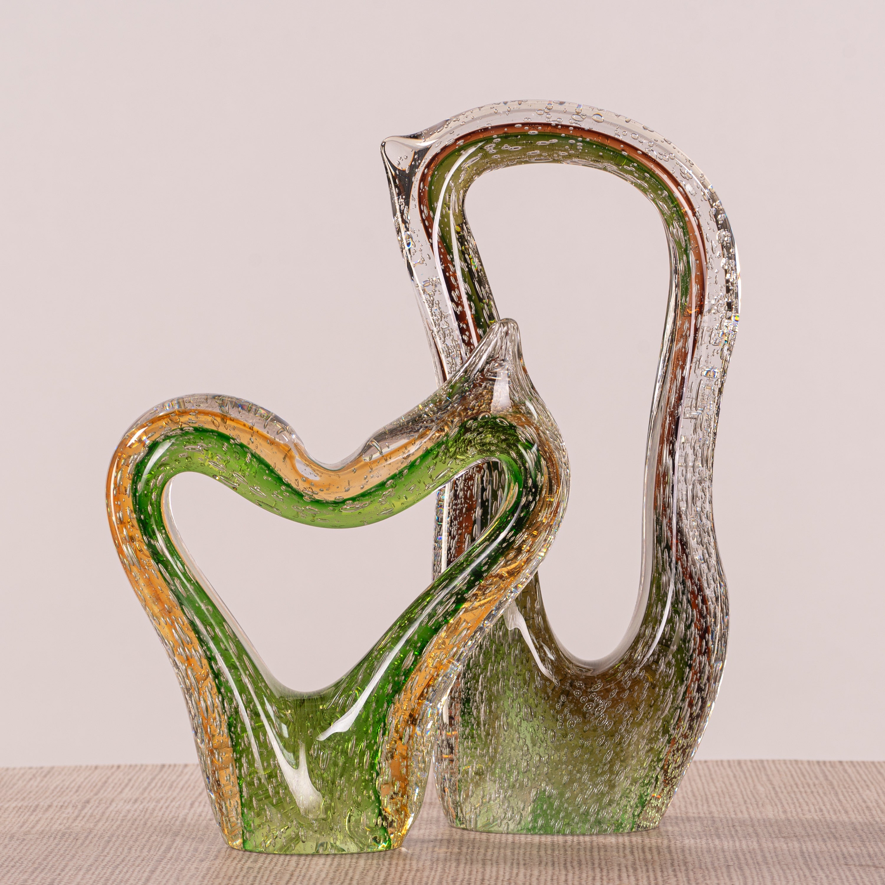 No Love Dying (Green, Brown) Handmade Glass Home Decor