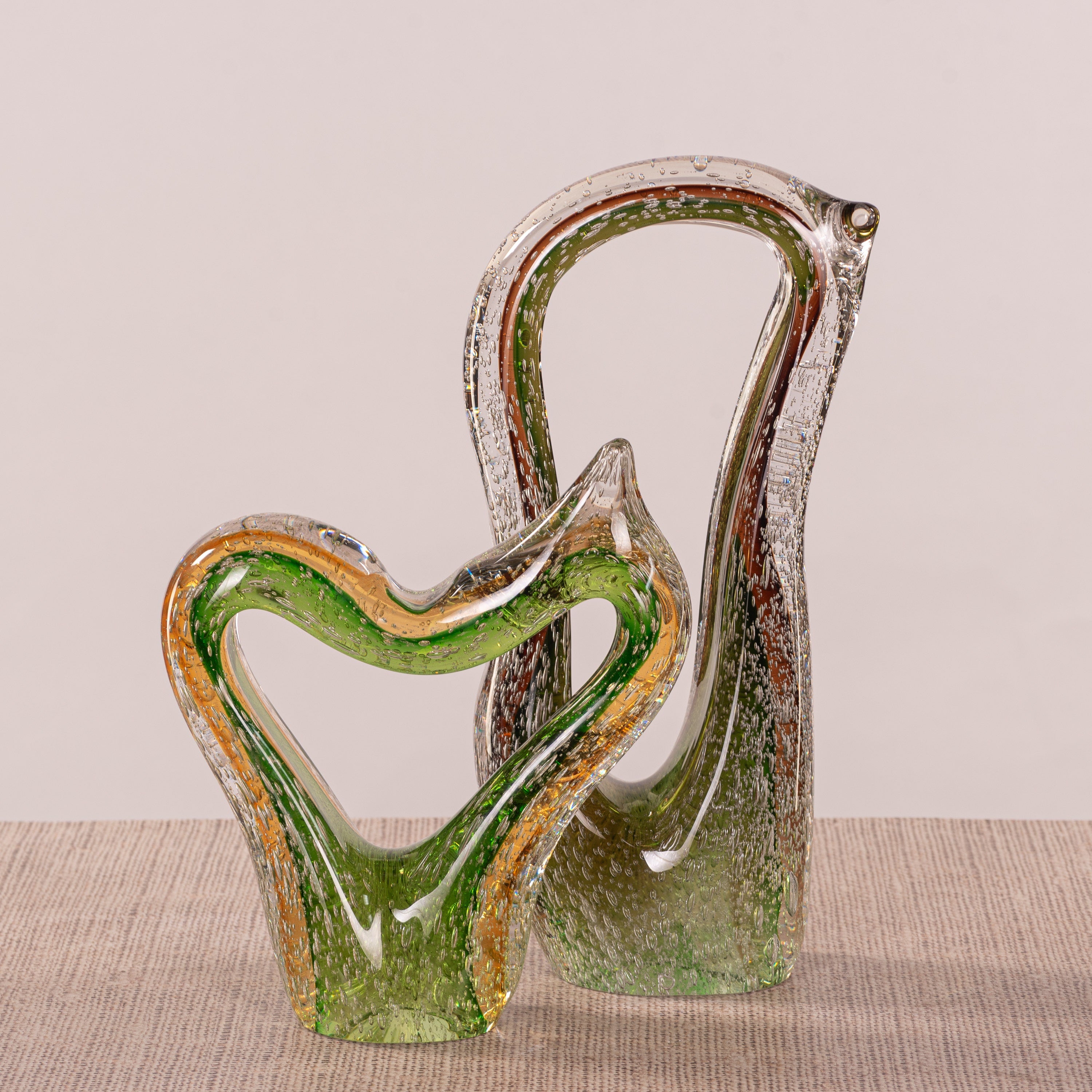 No Love Dying (Green, Brown) Handmade Glass Home Decor