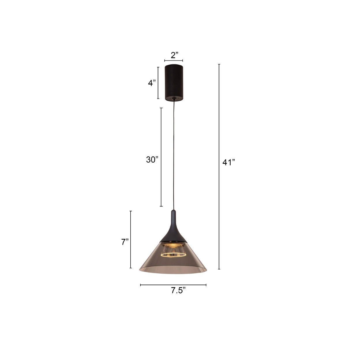 Angelina- 3W Grey (Warm White) LED Designer Series Pendant (DL01-10170)