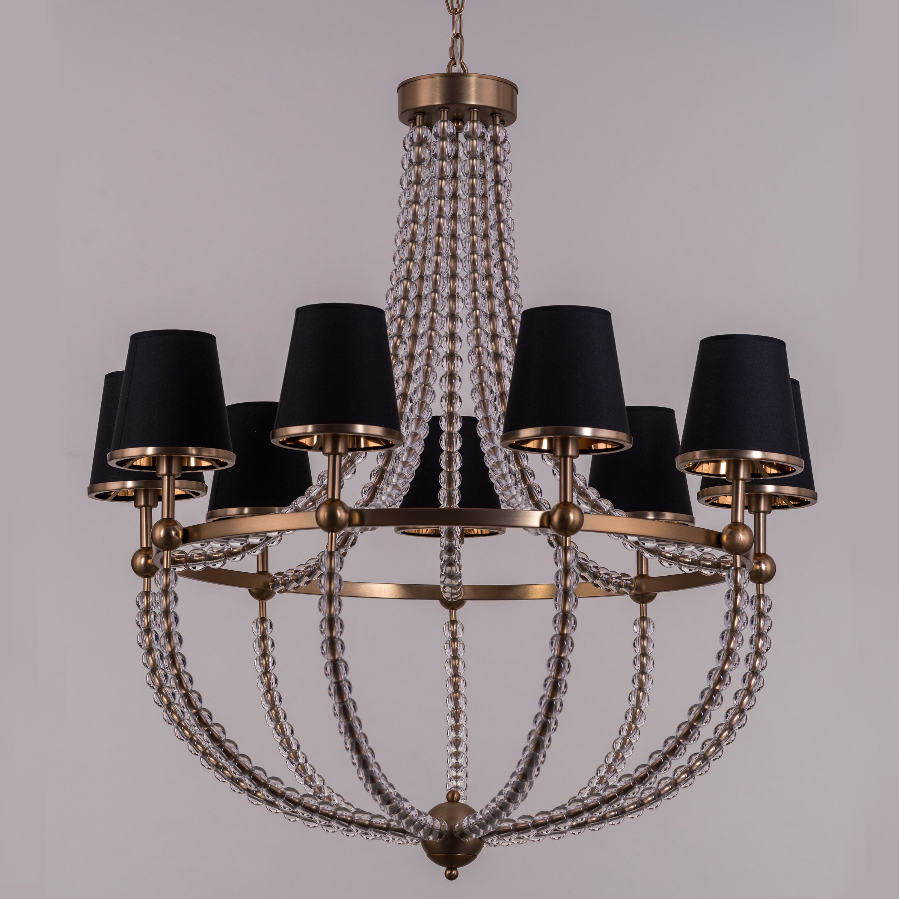 King's Gambit (Large, Gold) Crystal Chandelier