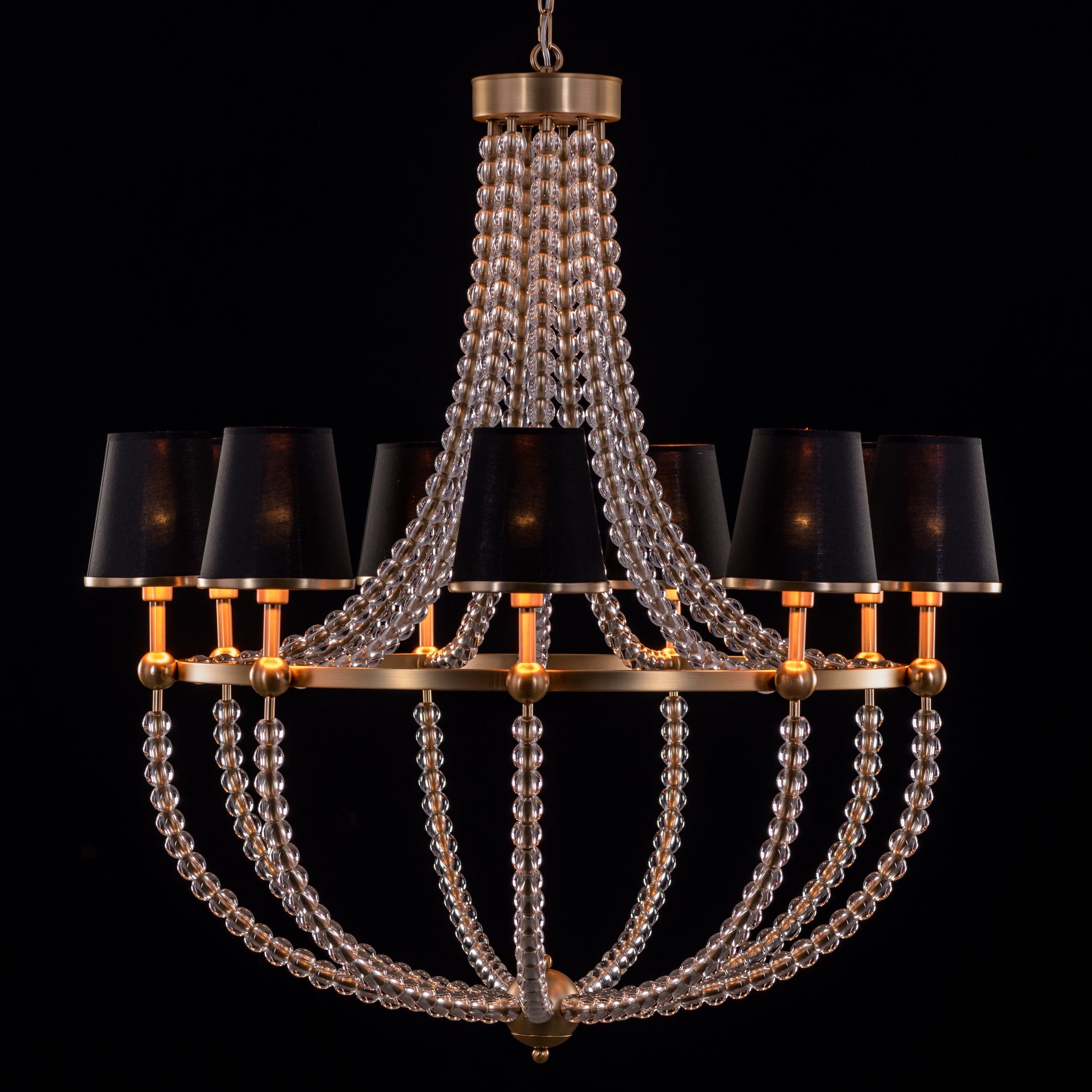 King's Gambit (Large, Gold) Crystal Chandelier