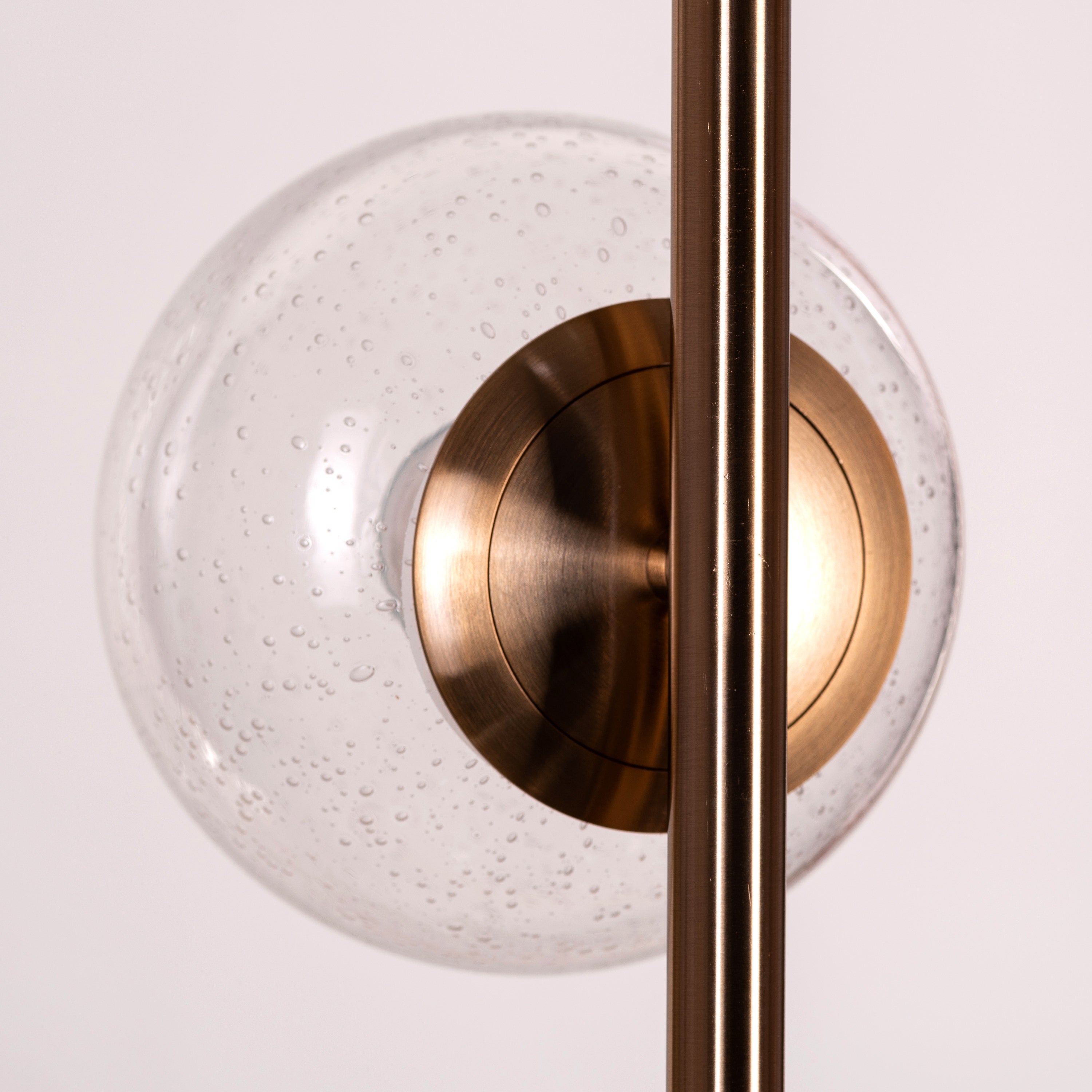 Sundance (Gold) Clear Bubble Glass Floor Lamp