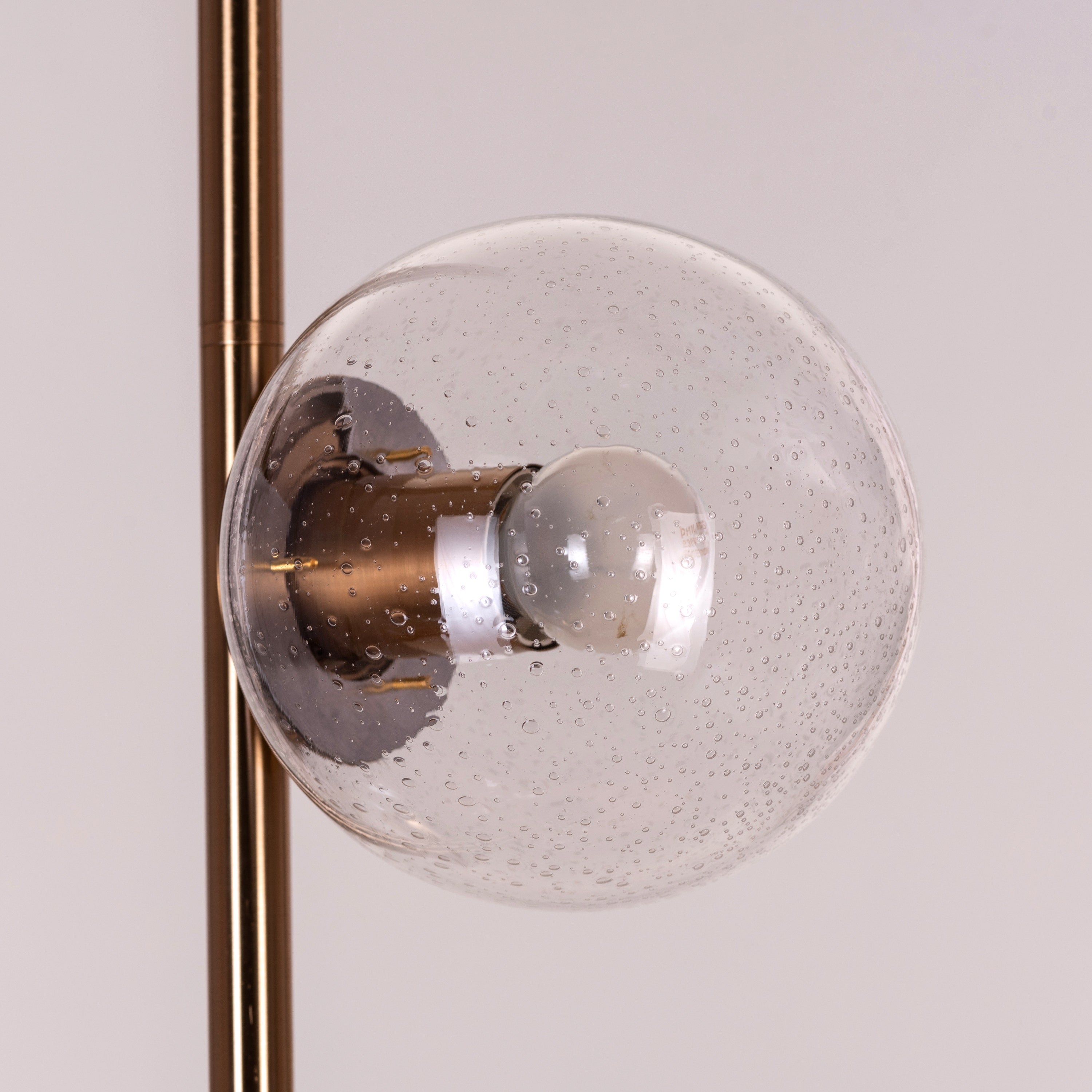 Sundance (Gold) Clear Bubble Glass Floor Lamp