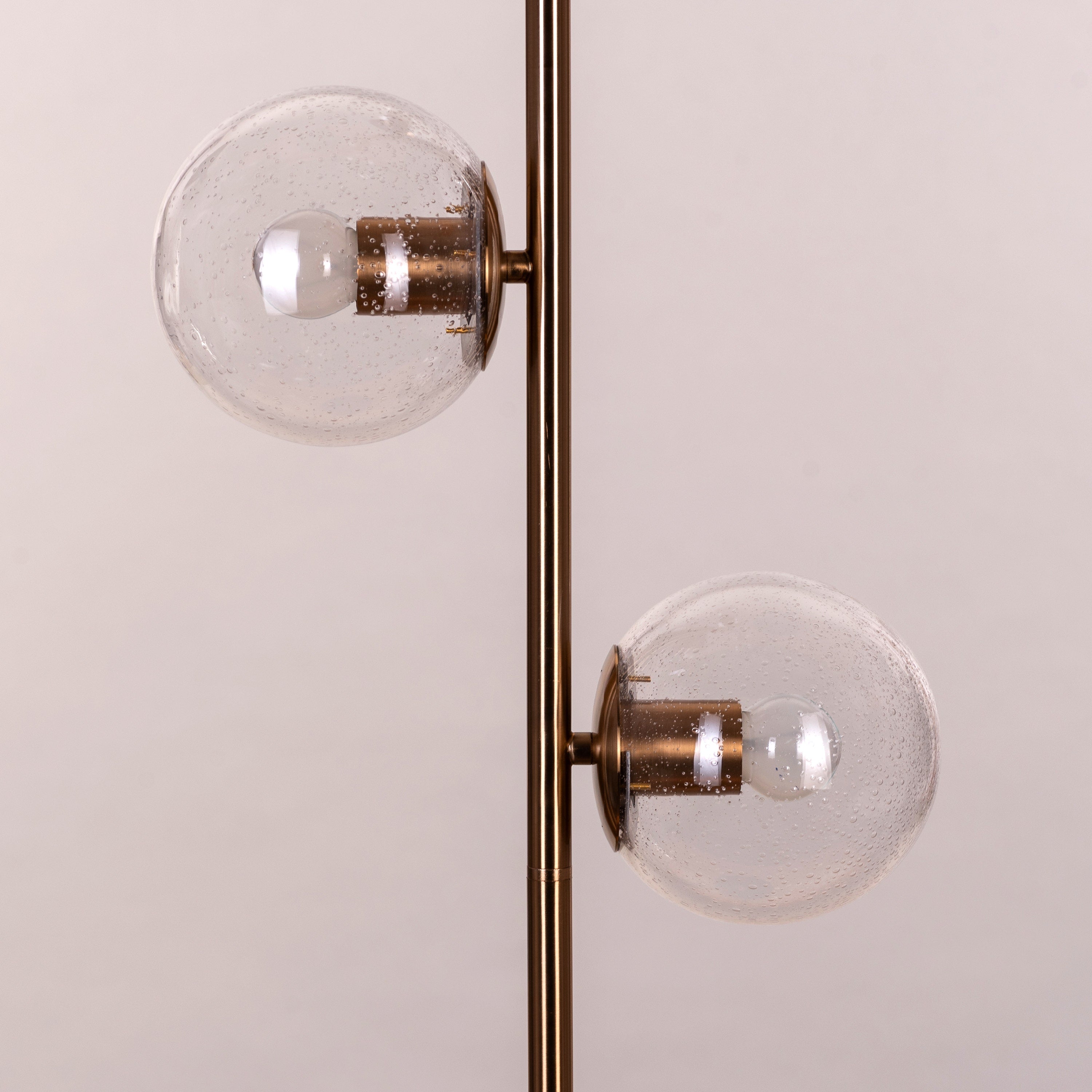 Sundance (Gold) Clear Bubble Glass Floor Lamp
