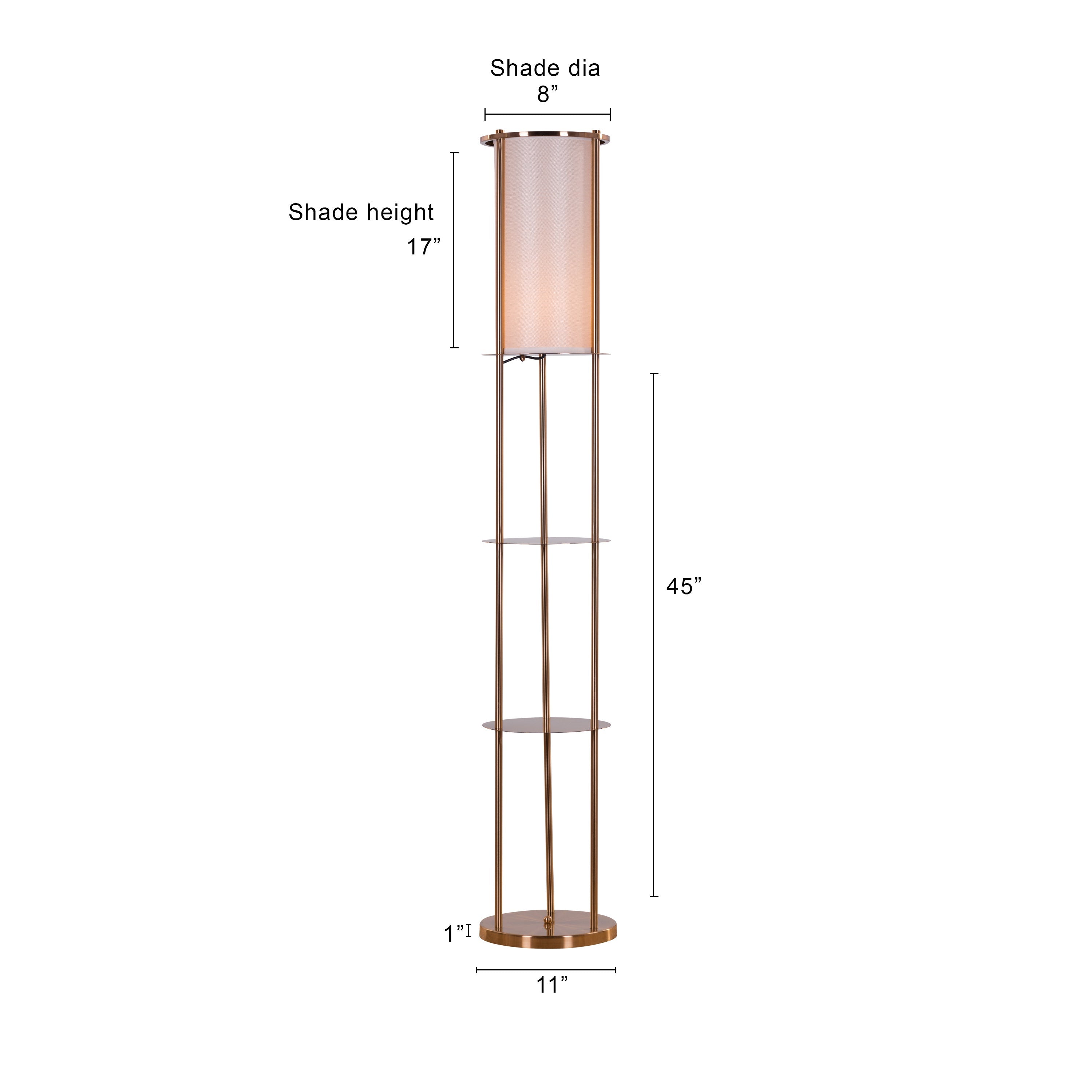 Shelf Help (Gold) Floor Lamp