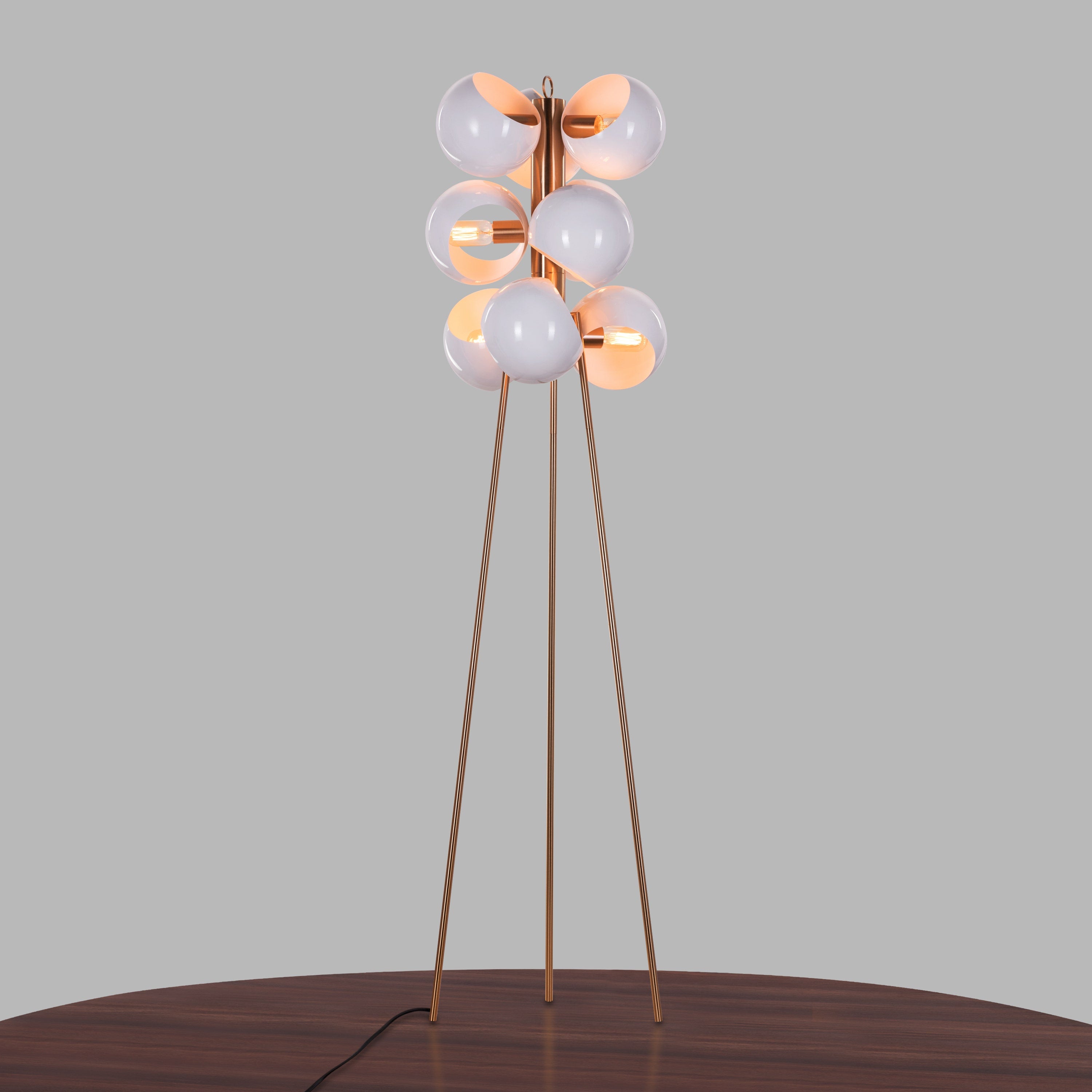 Greek To Me (Gold, White) Floor Lamp