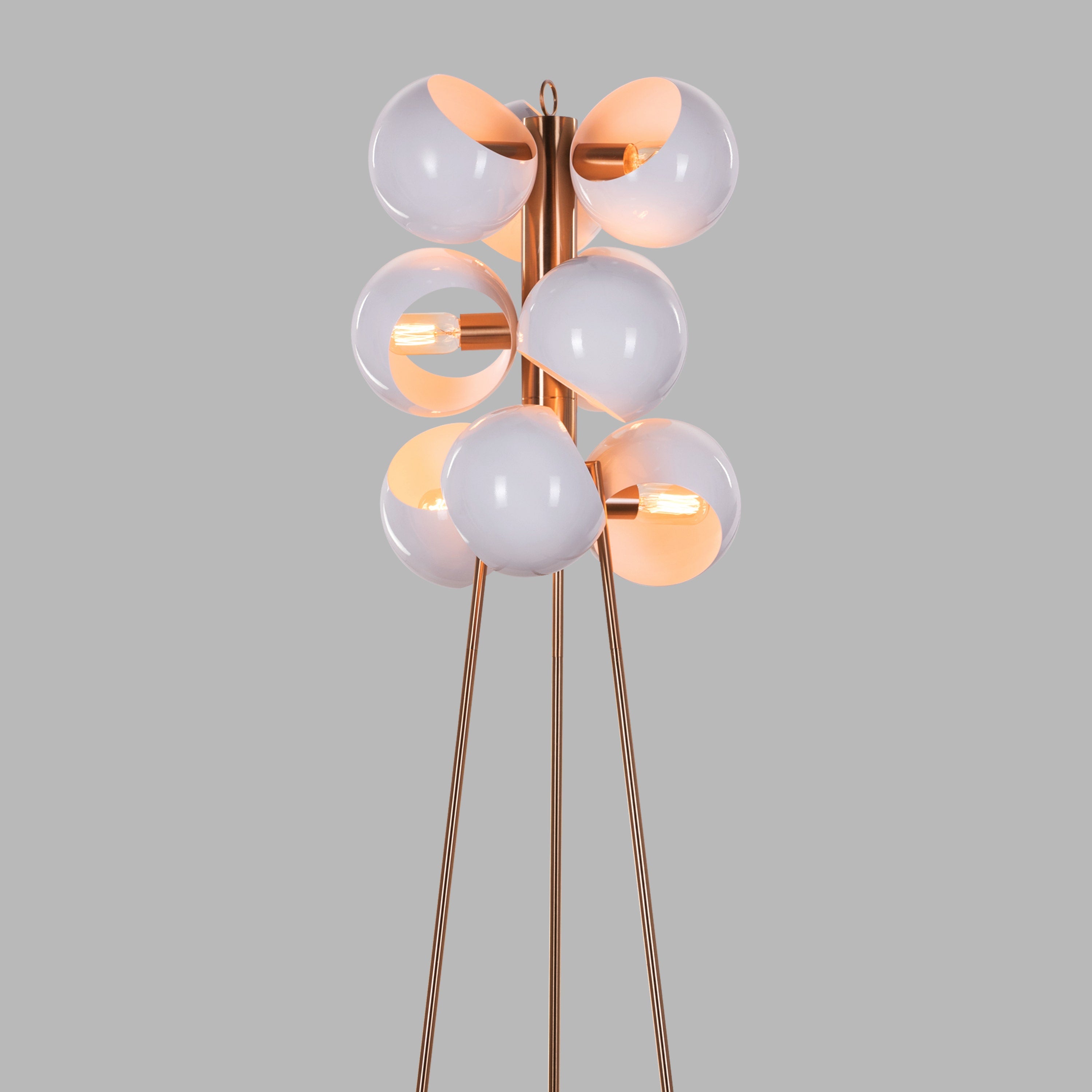 Greek To Me (Gold, White) Floor Lamp