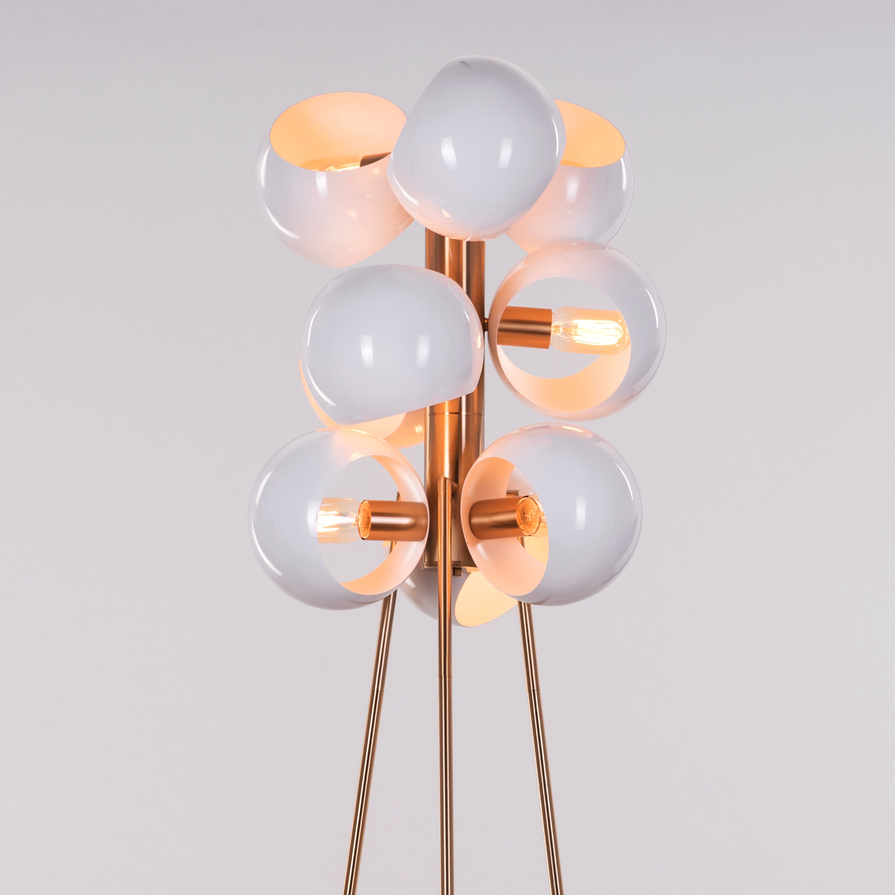 Greek To Me (Gold, White) Floor Lamp