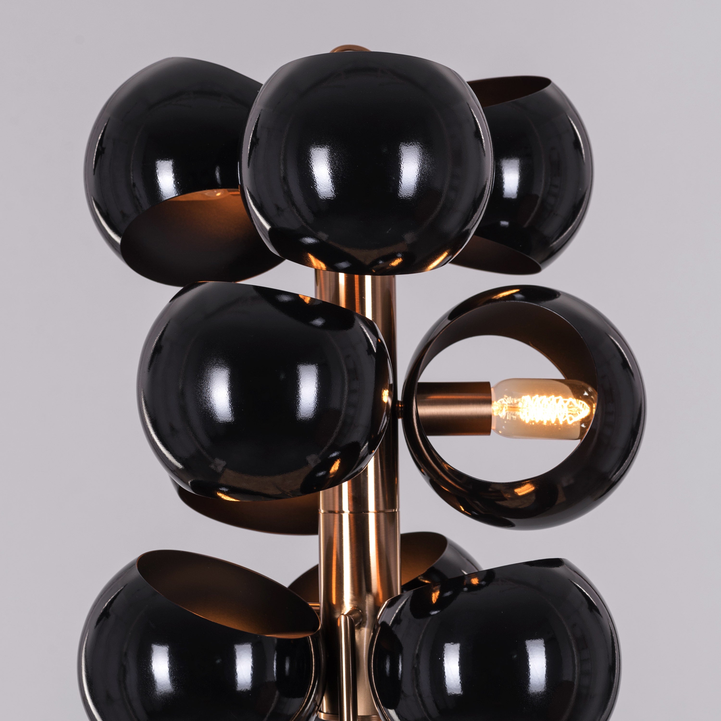 Greek To Me (Gold, Black) Floor Lamp