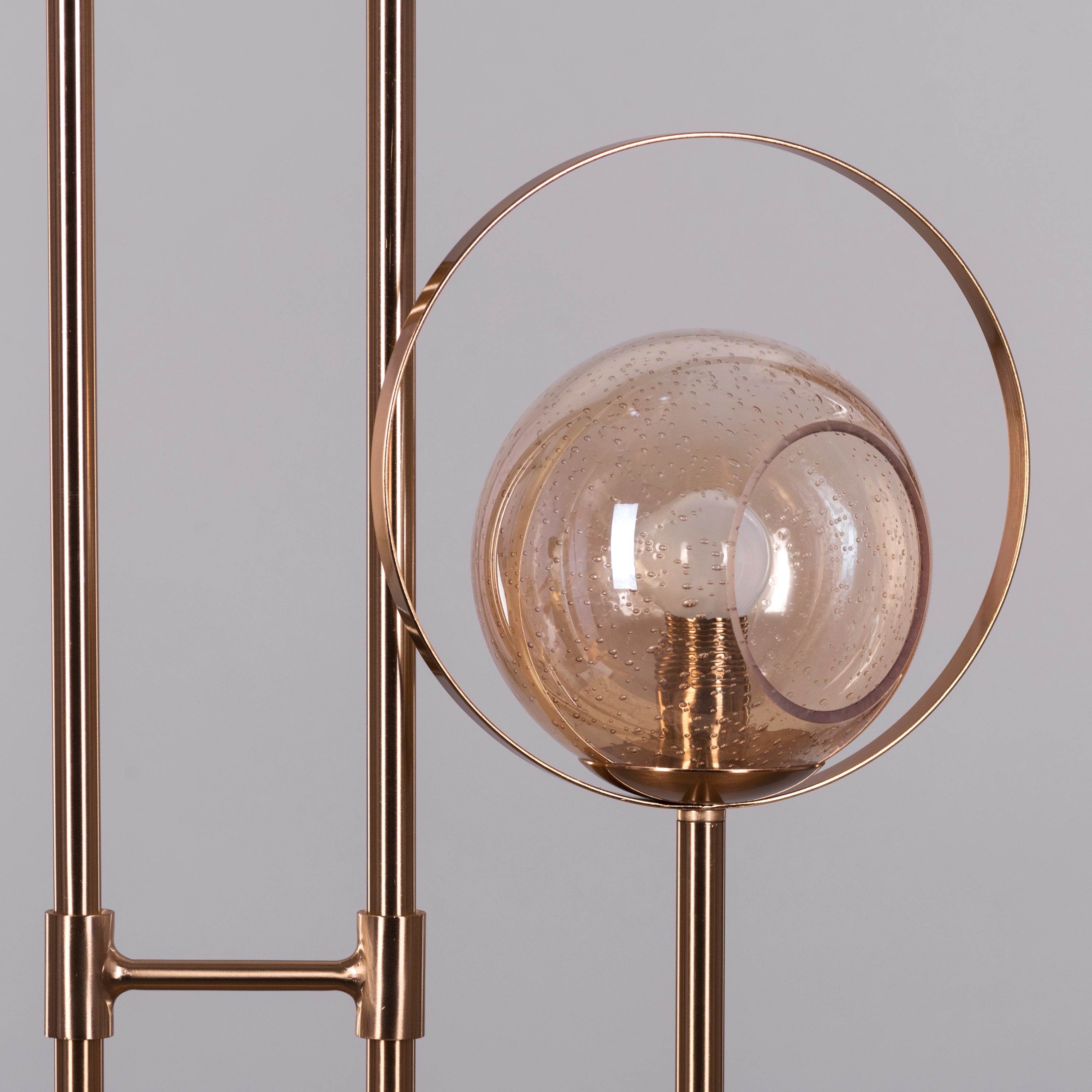 أضواء ليل أغسطس (ذهبي، رمادي دخاني، كهرماني) مصباح أرضي زجاجي