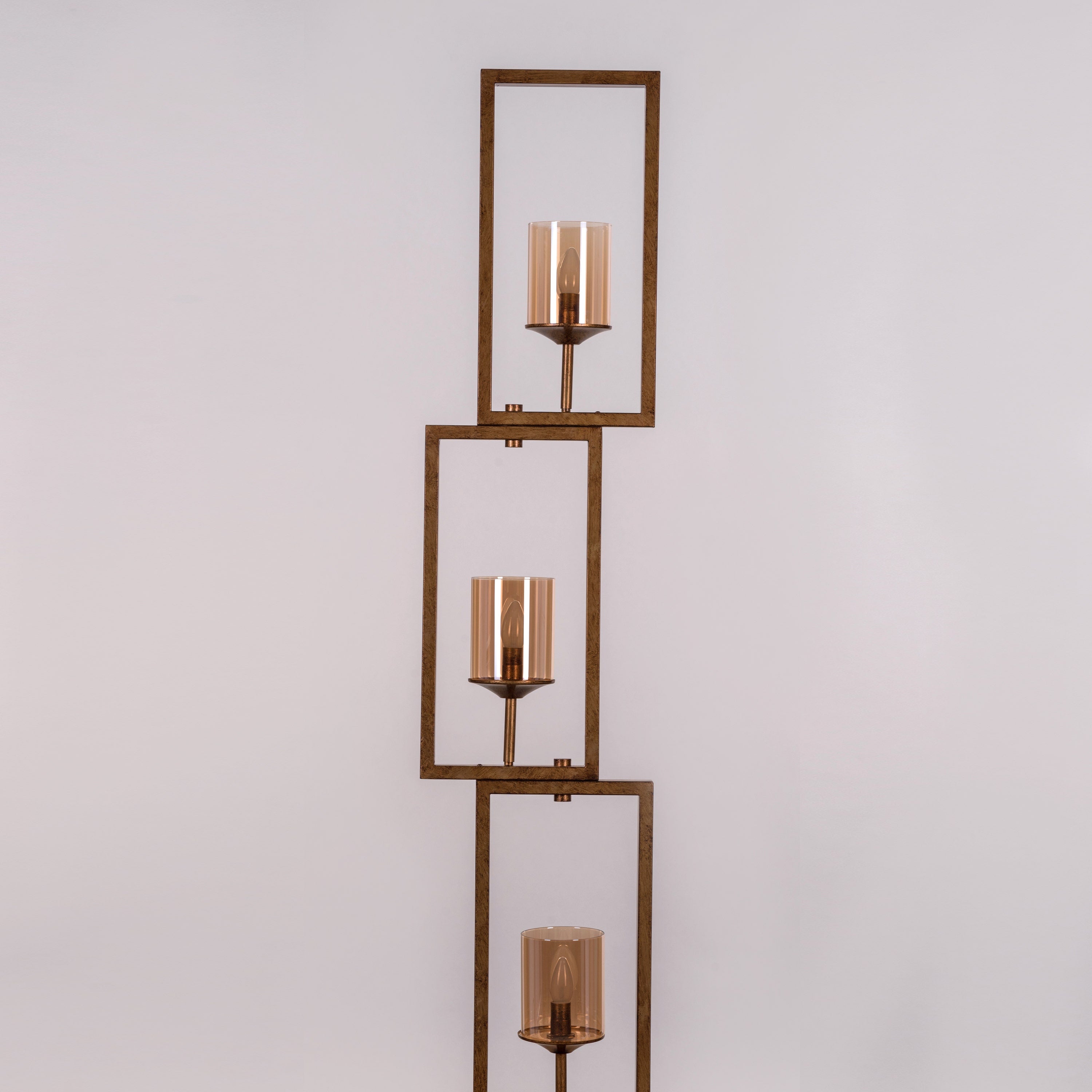 Curtain Call (Antique Gold) Glass Floor Lamp