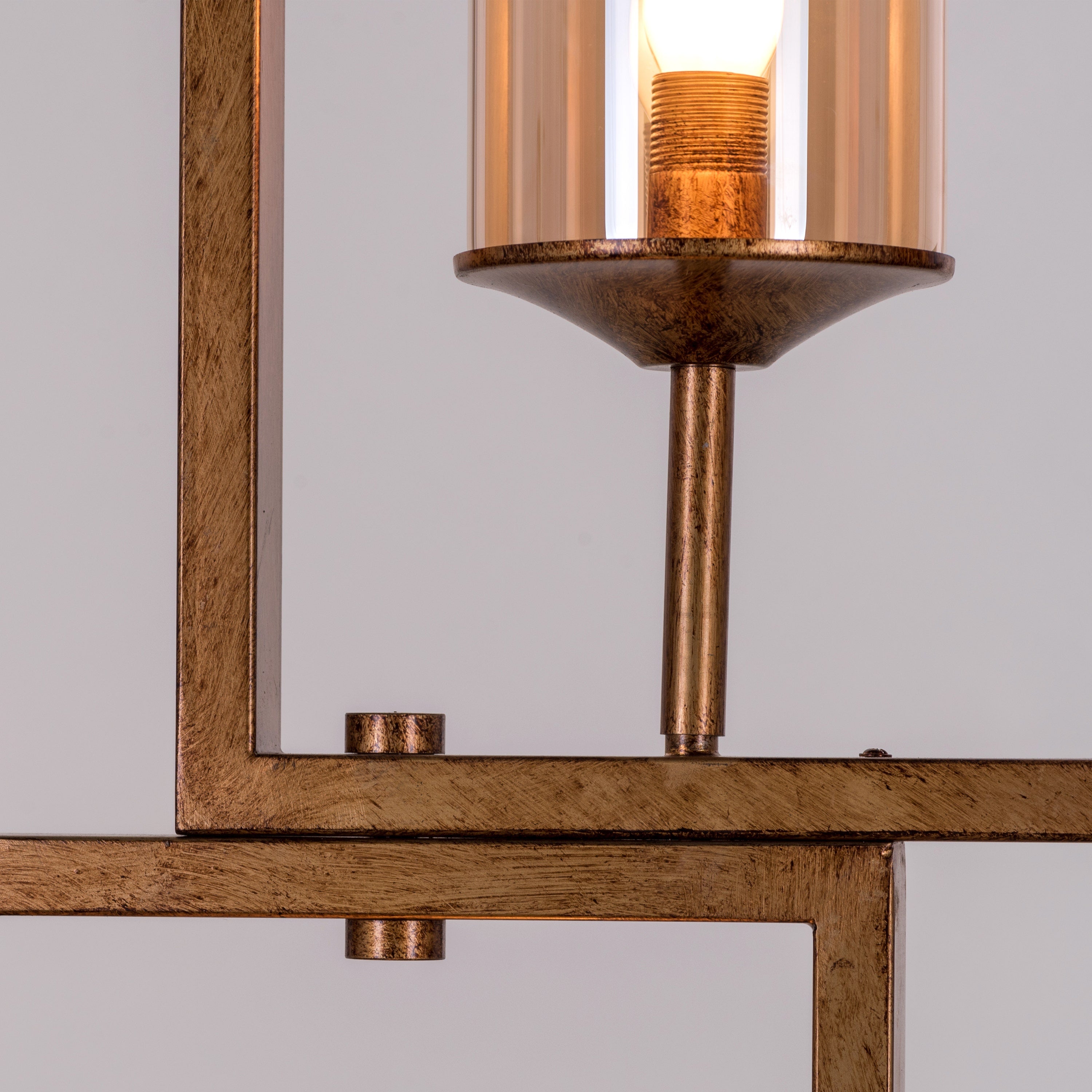 Curtain Call (Antique Gold) Glass Floor Lamp