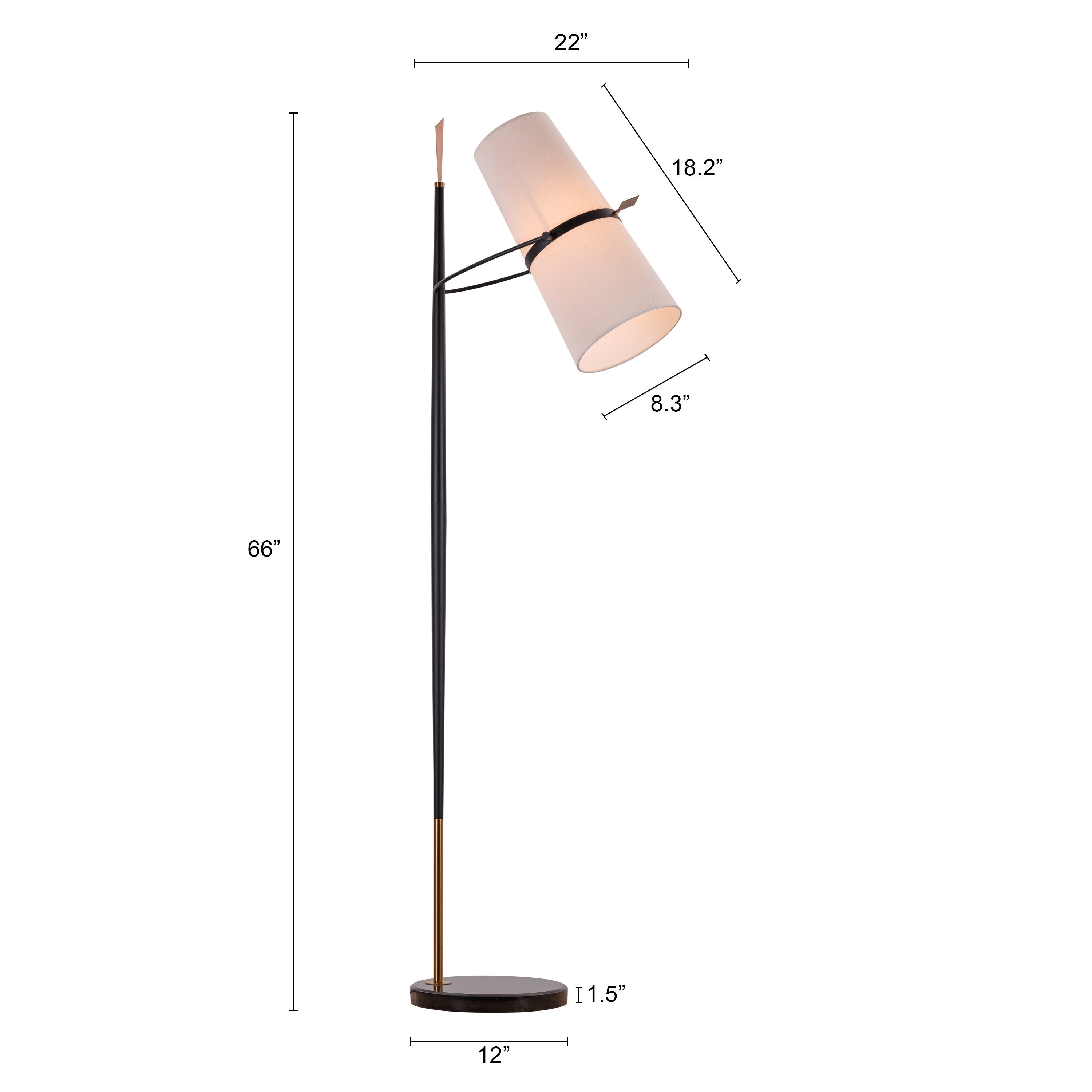 Farewell (Gold) Marble Floor Lamp
