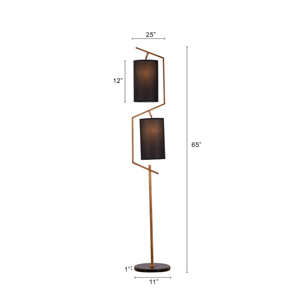 Effortless Signature (Gold, Black) Floor Lamp