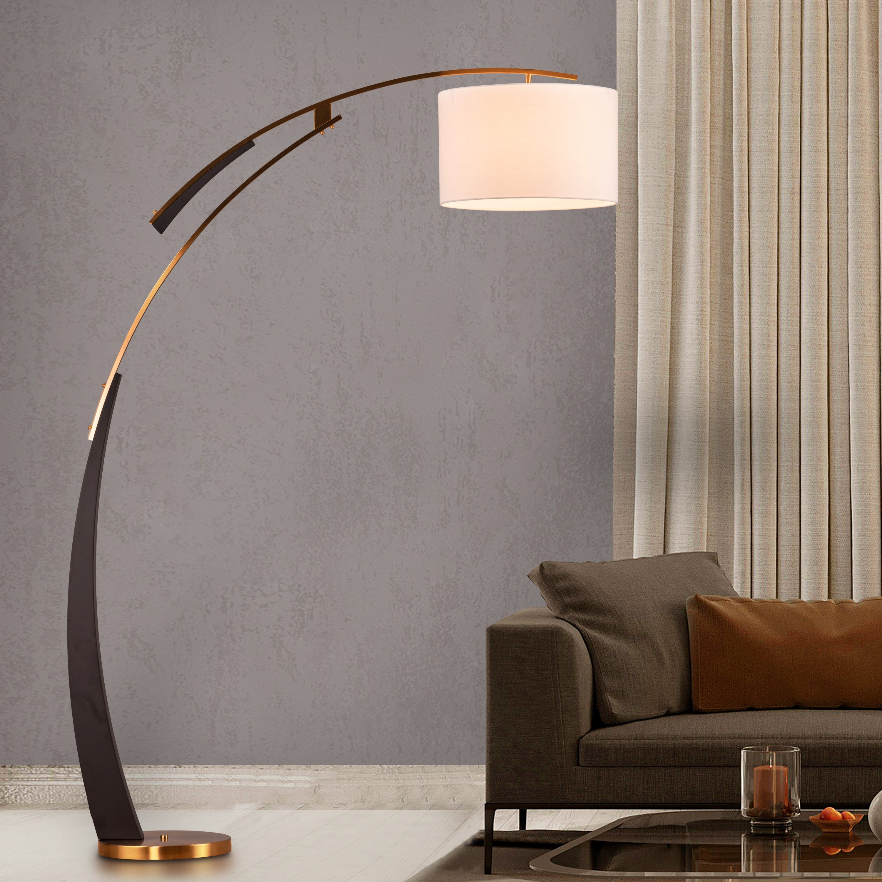 Direct Flight (Black, Gold) Floor Lamp