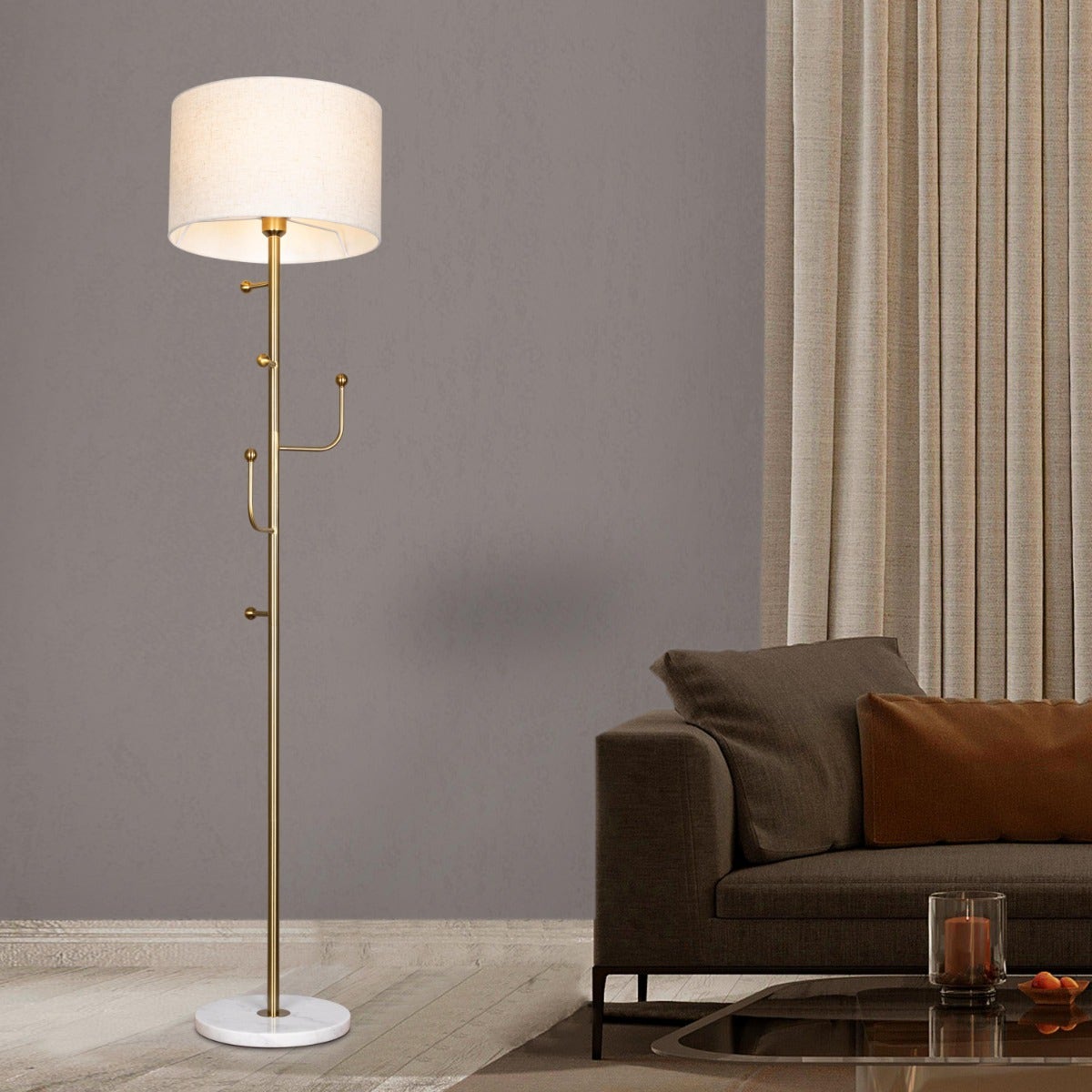 Discovered (Gold) Marble Floor Lamp