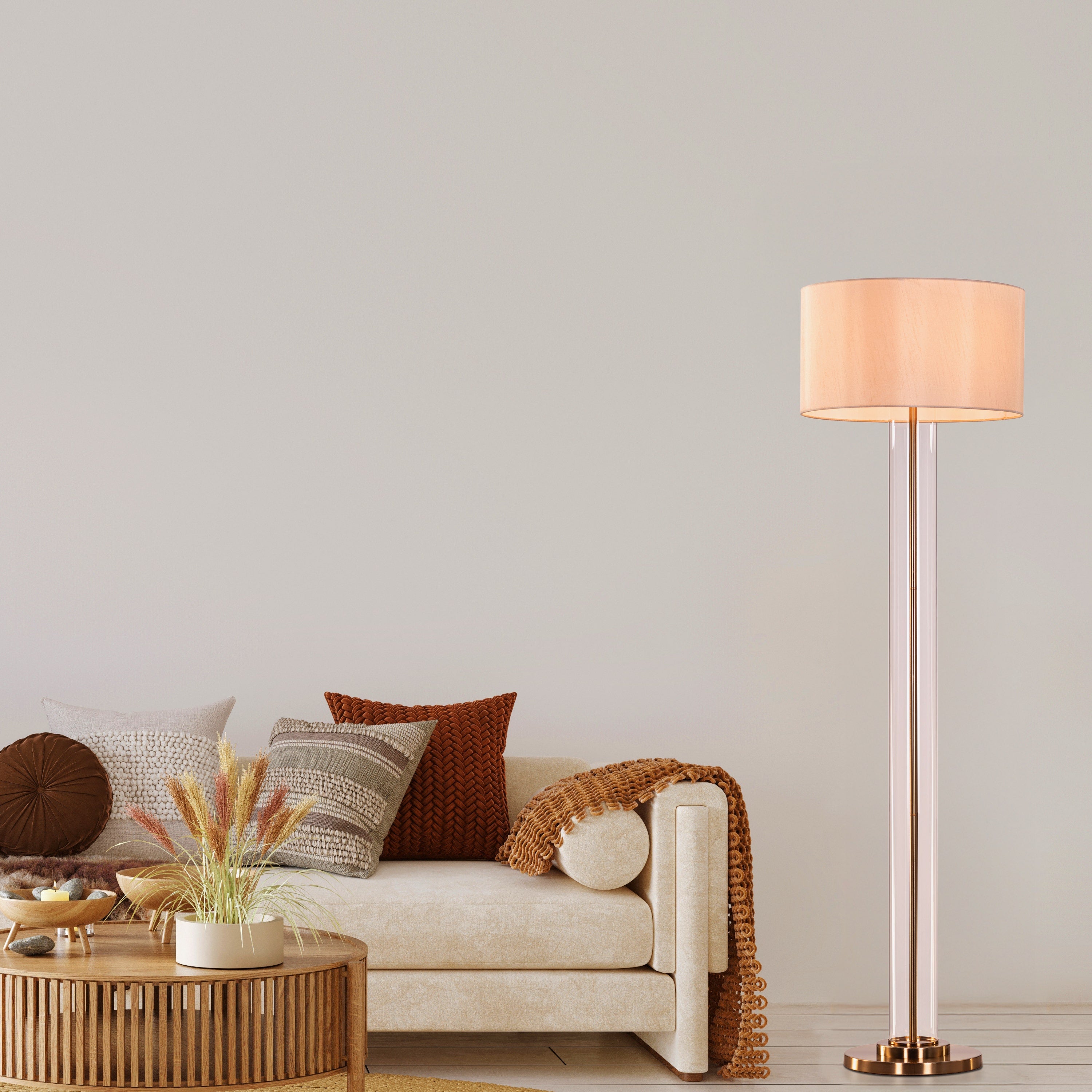 Top Of The World (Gold) Clear Glass Floor Lamp