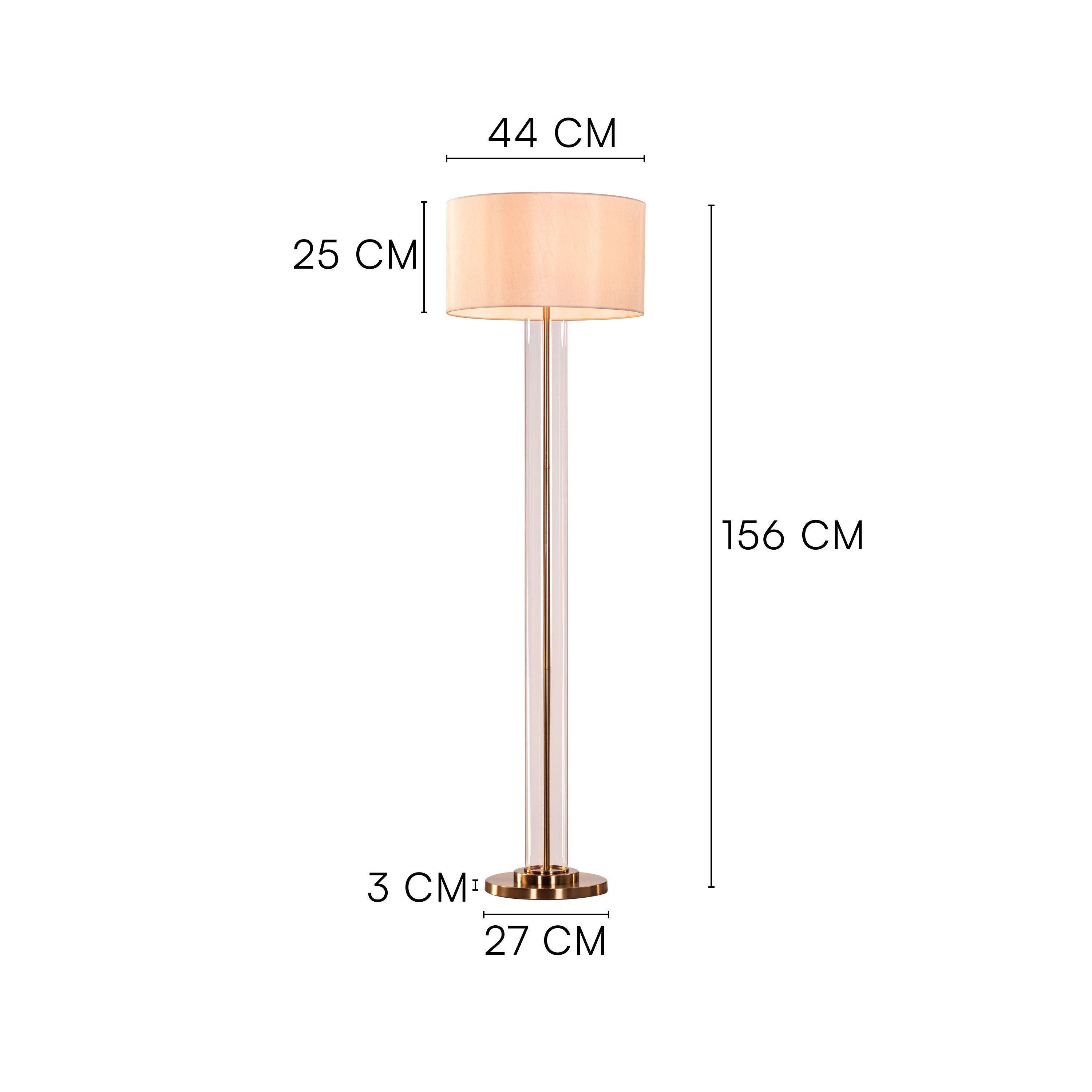 Top Of The World (Gold) Clear Glass Floor Lamp
