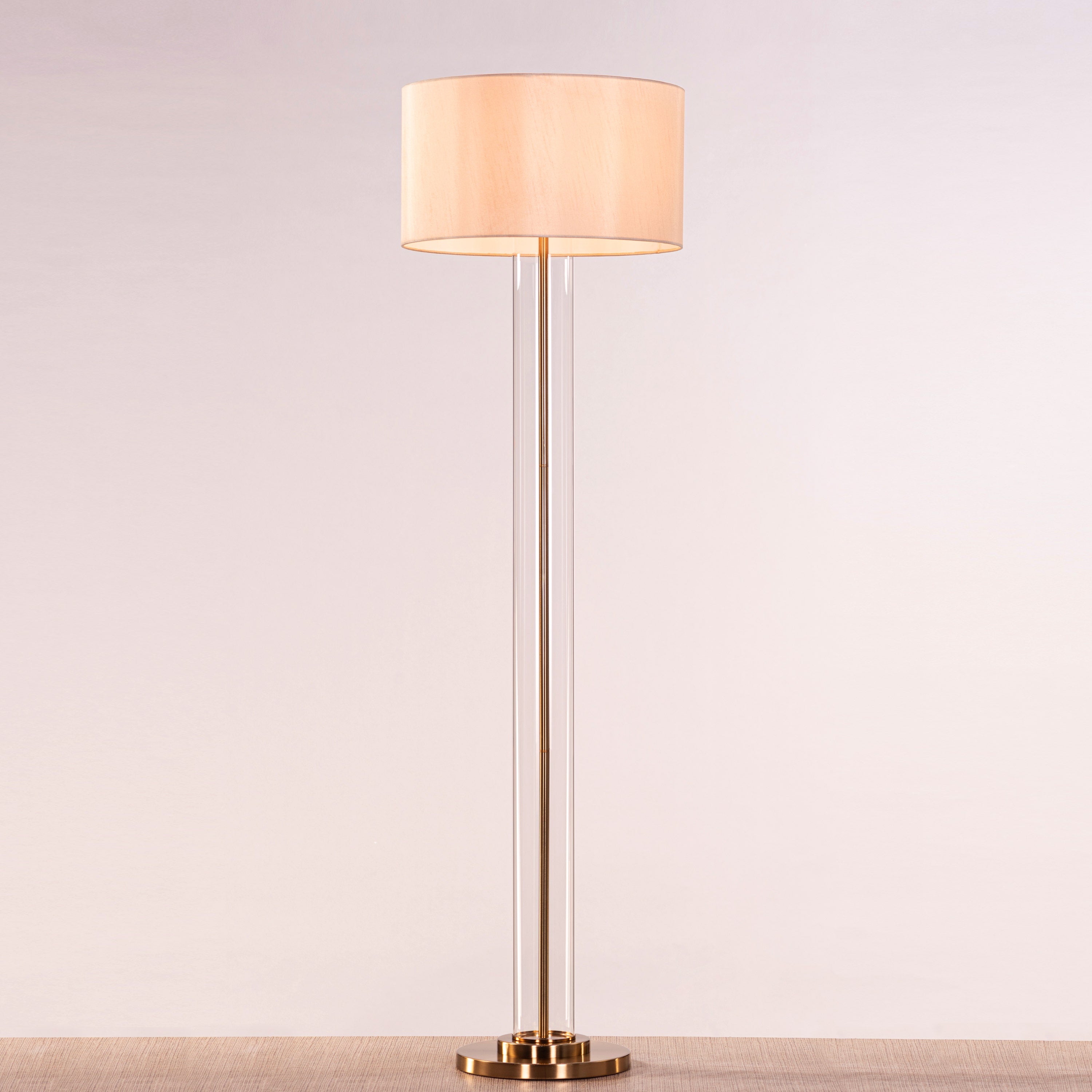 Top Of The World (Gold) Clear Glass Floor Lamp