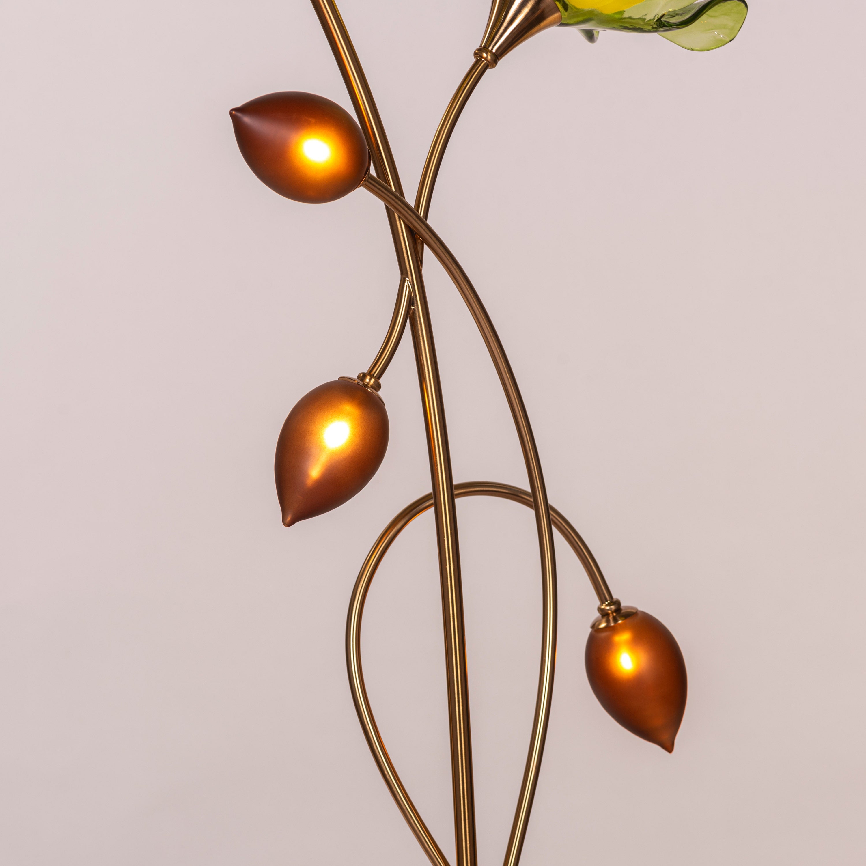 Midori Whisper (Gold, Green & Amber) Tinted Glass Floor Lamp