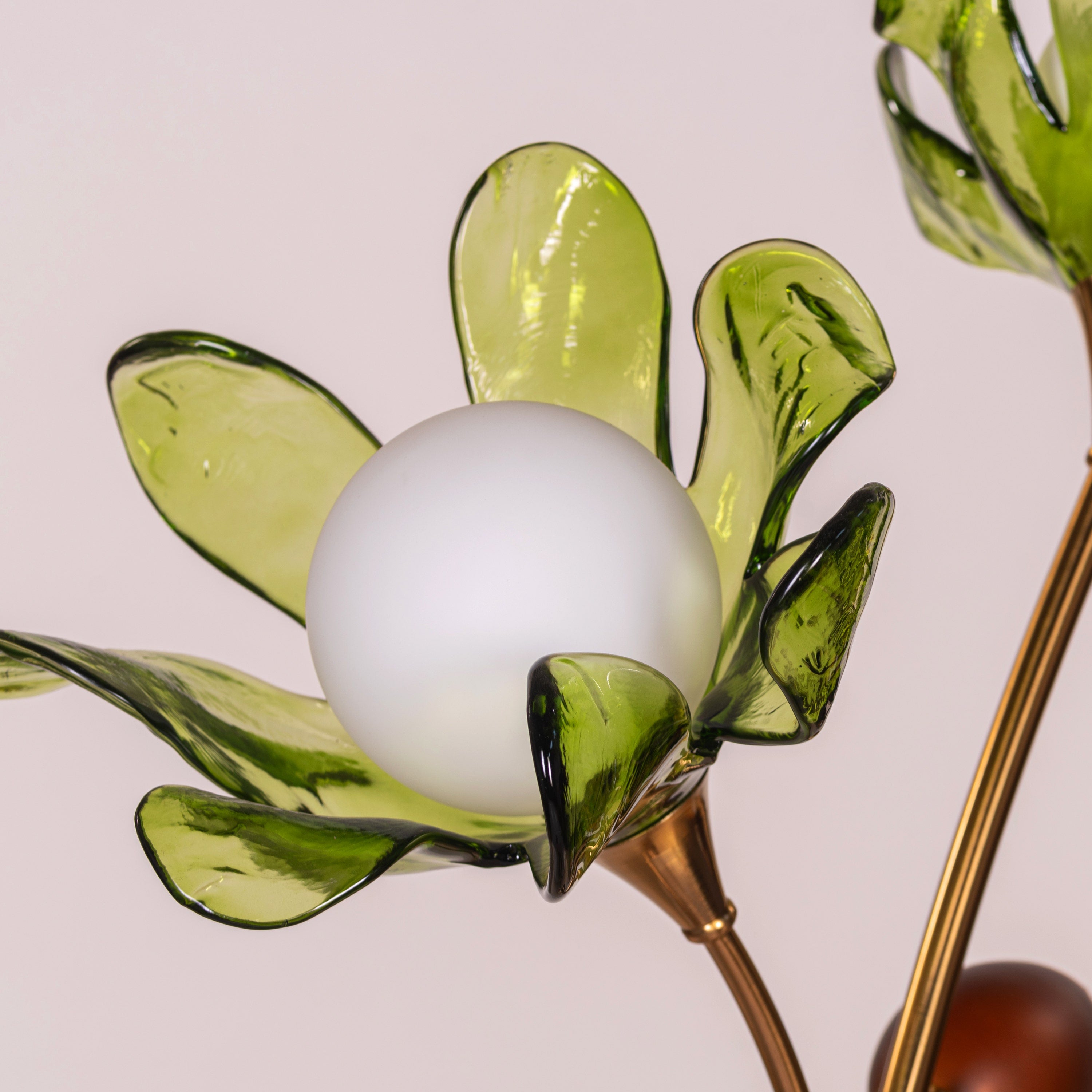 Midori Whisper (Gold, Green & Amber) Tinted Glass Floor Lamp