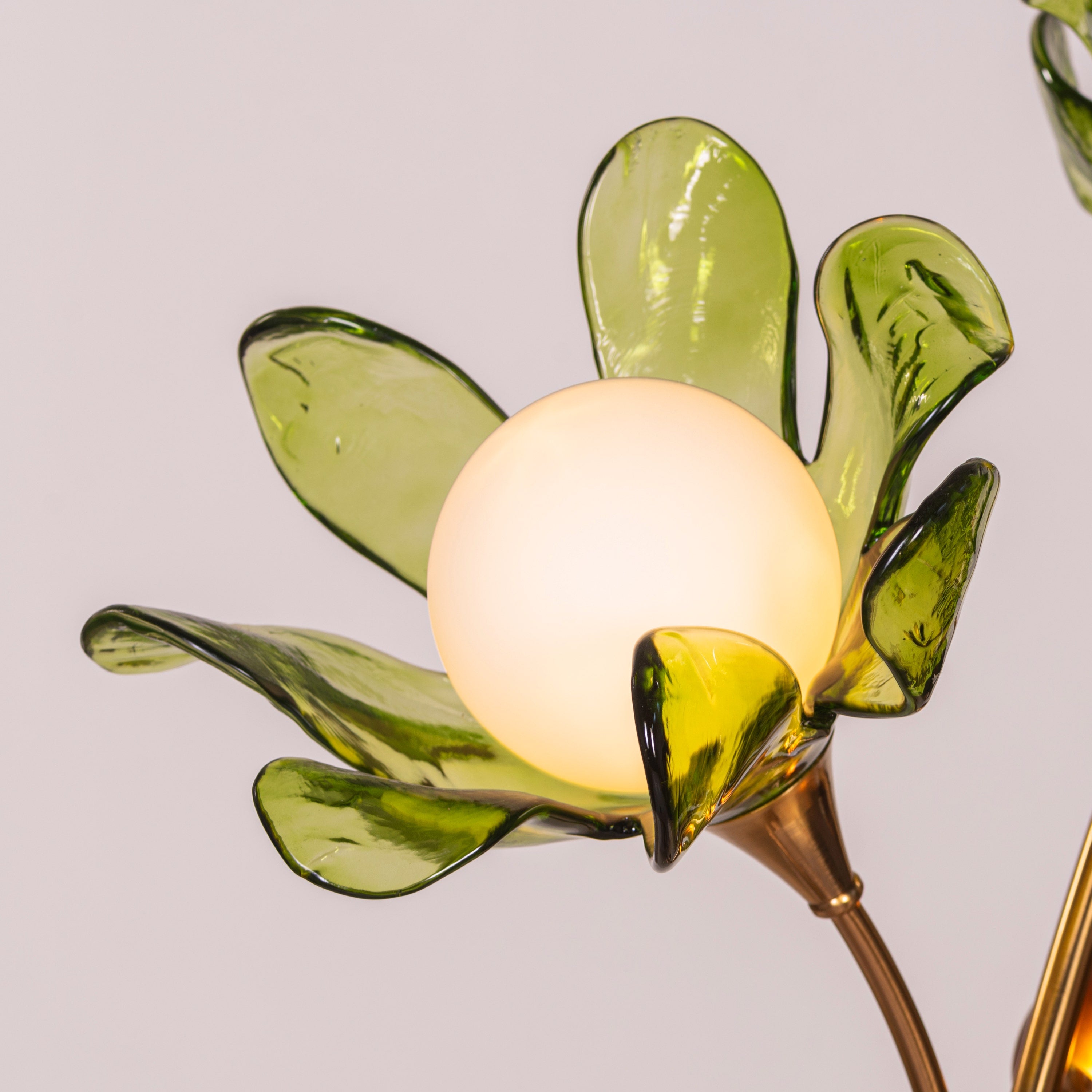 Midori Whisper (Gold, Green & Amber) Tinted Glass Floor Lamp