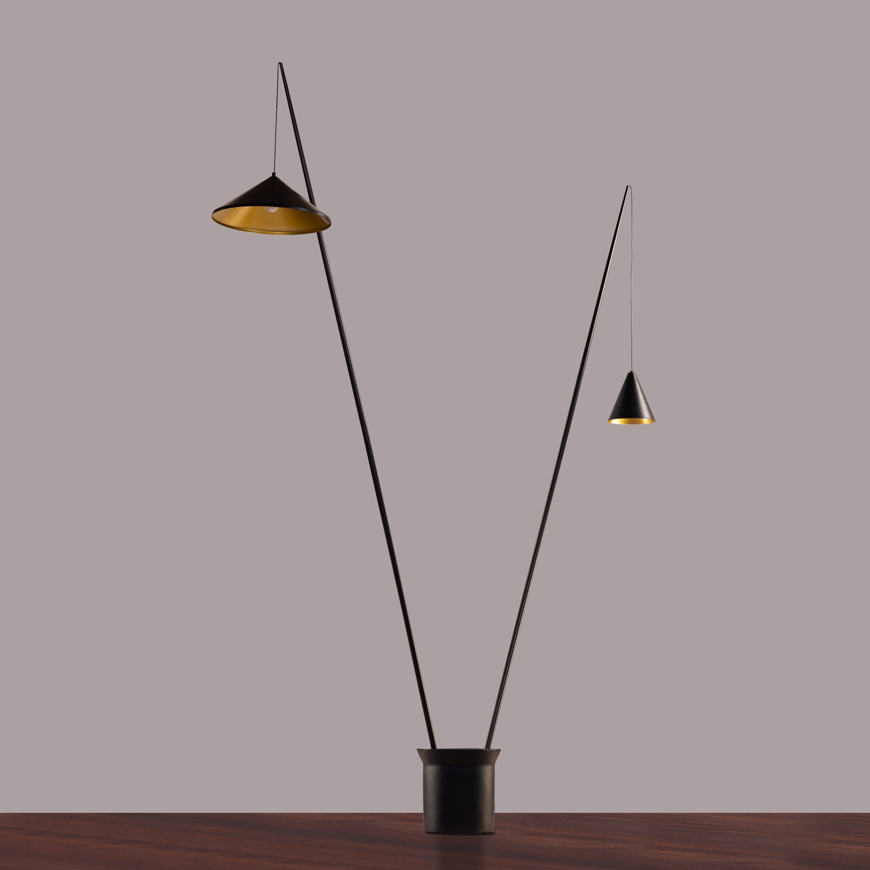 Around The Fire (Black) Floor Lamp