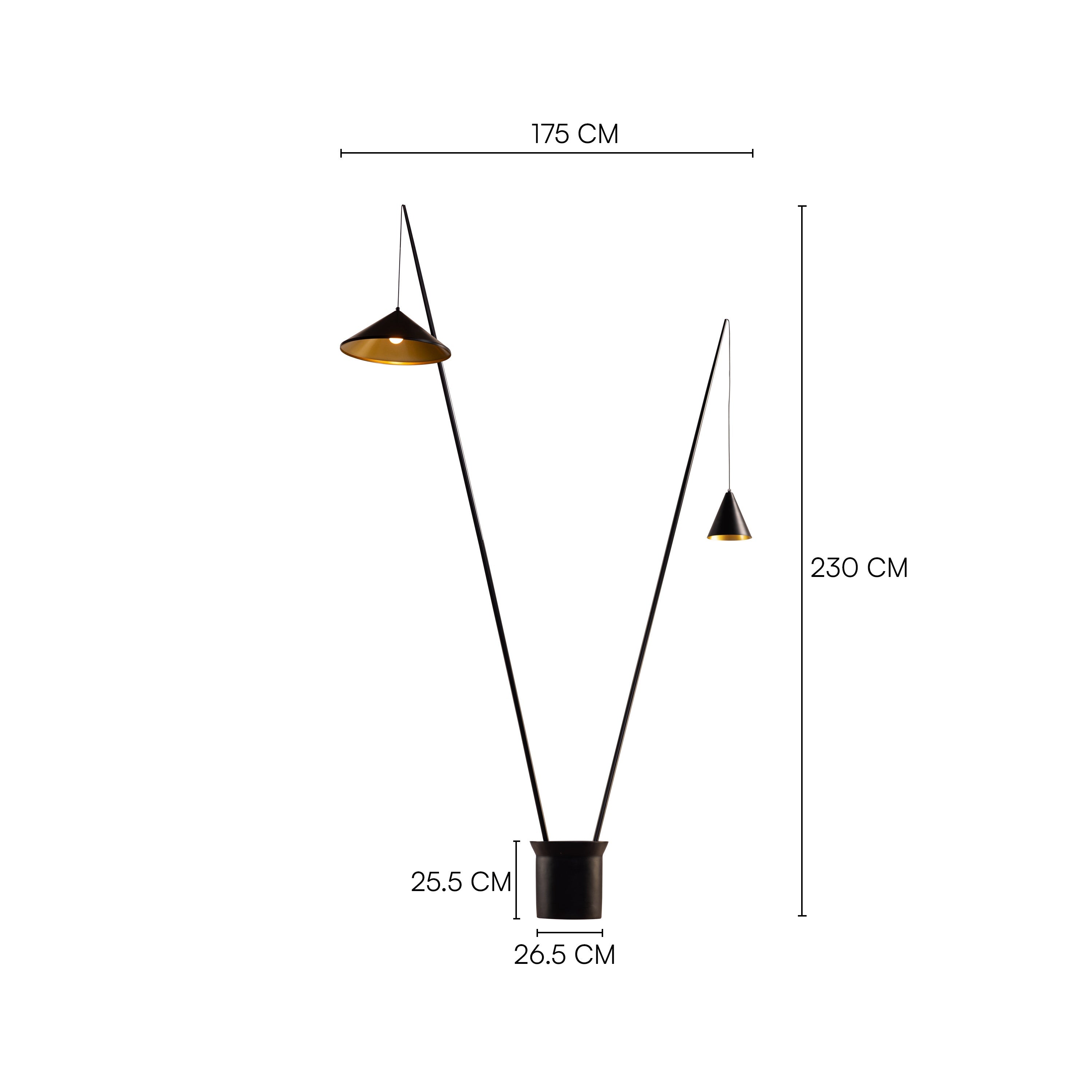 Around The Fire (Black) Floor Lamp