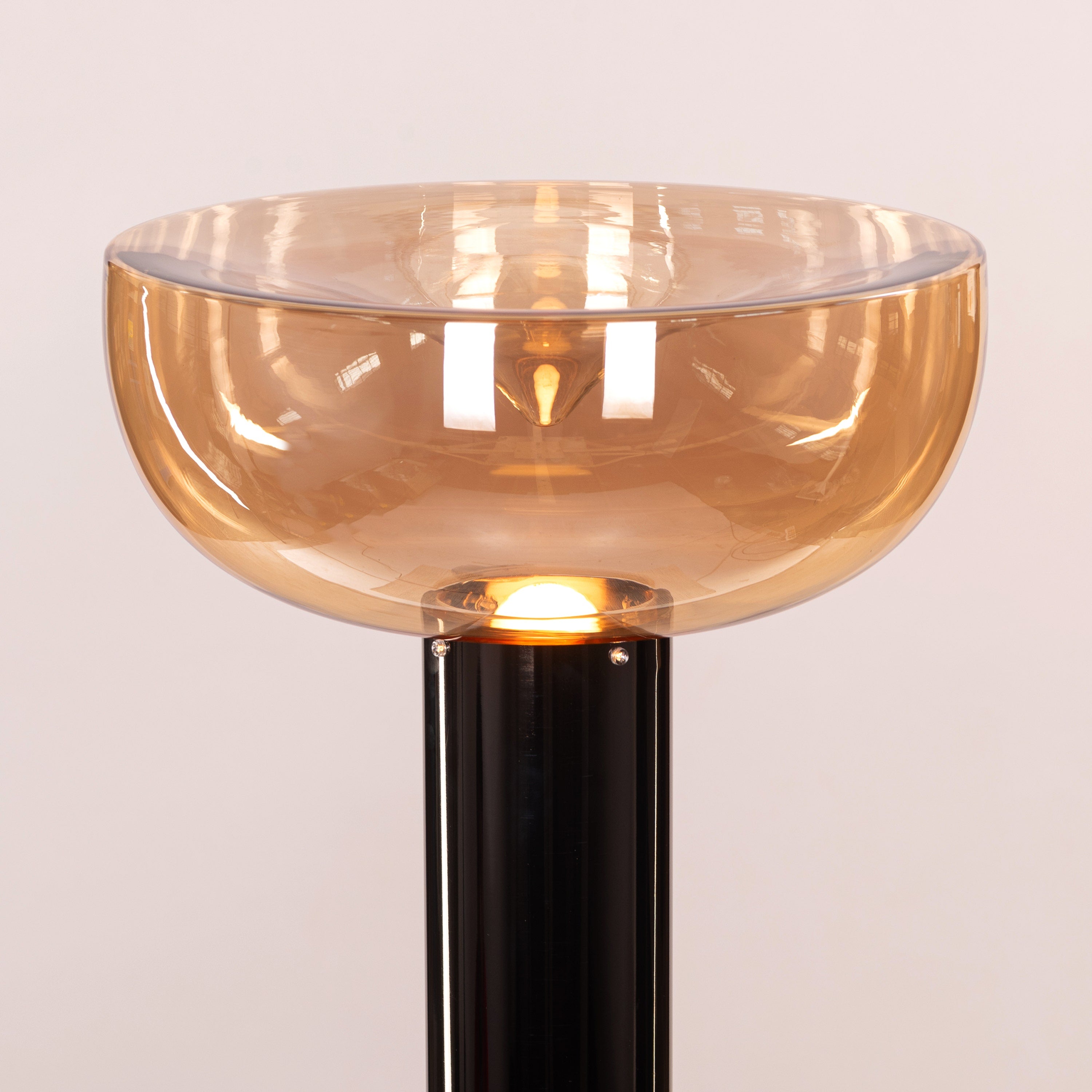 Velvet Morning (Black, Amber) Floor Lamp