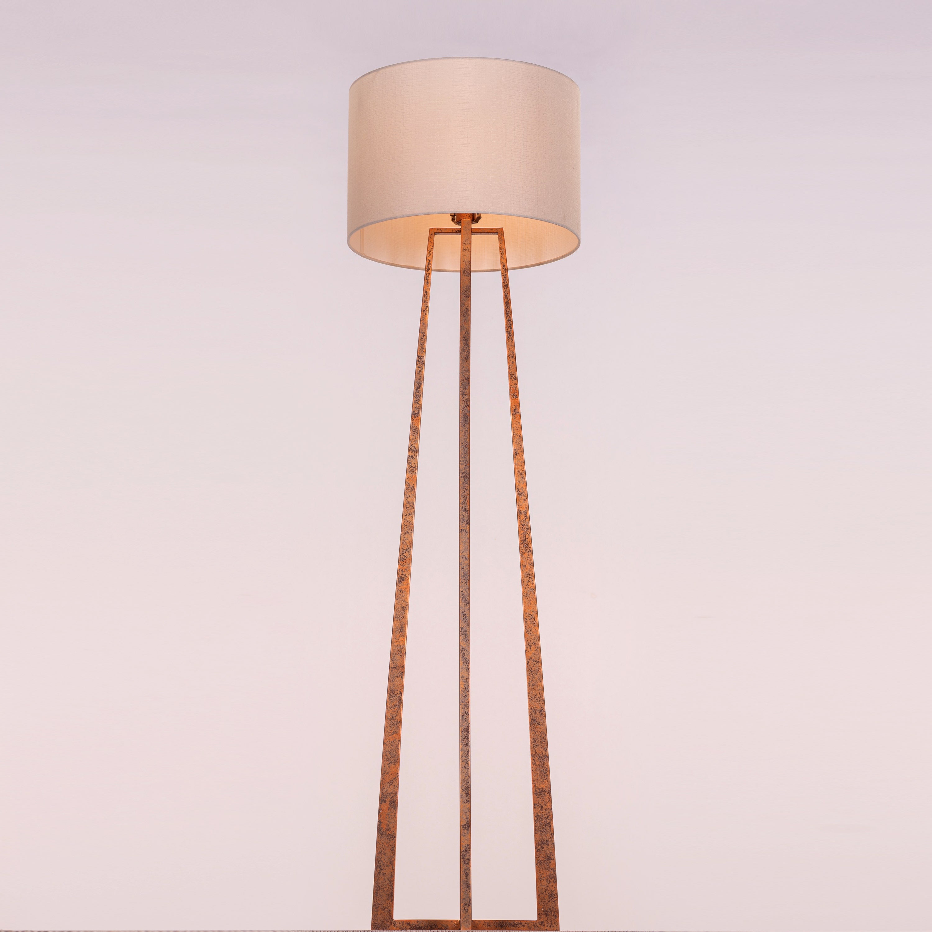 Sweet Escapade (Antique Gold, Off-White) Metal Floor Lamp