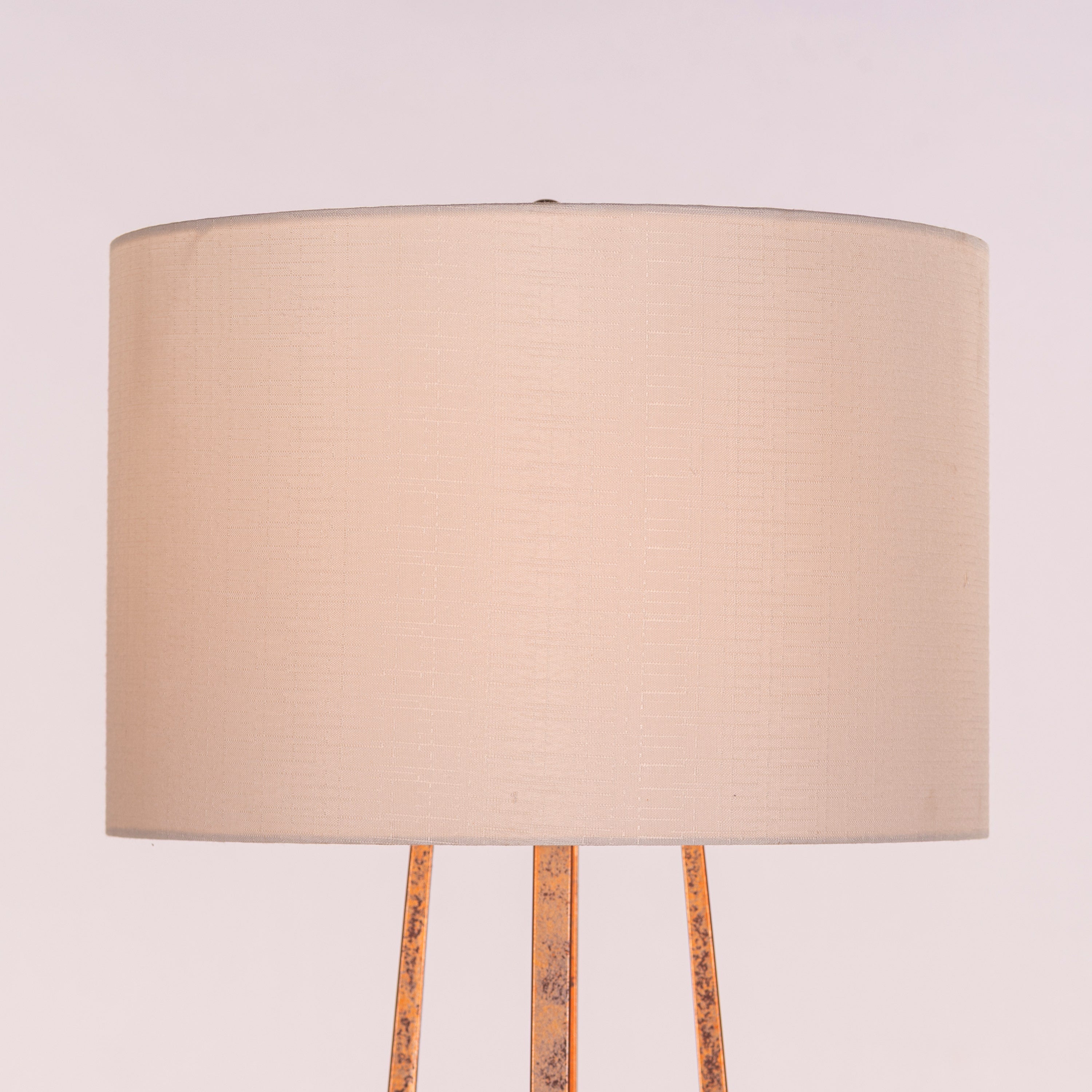 Sweet Escapade (Antique Gold, Off-White) Metal Floor Lamp