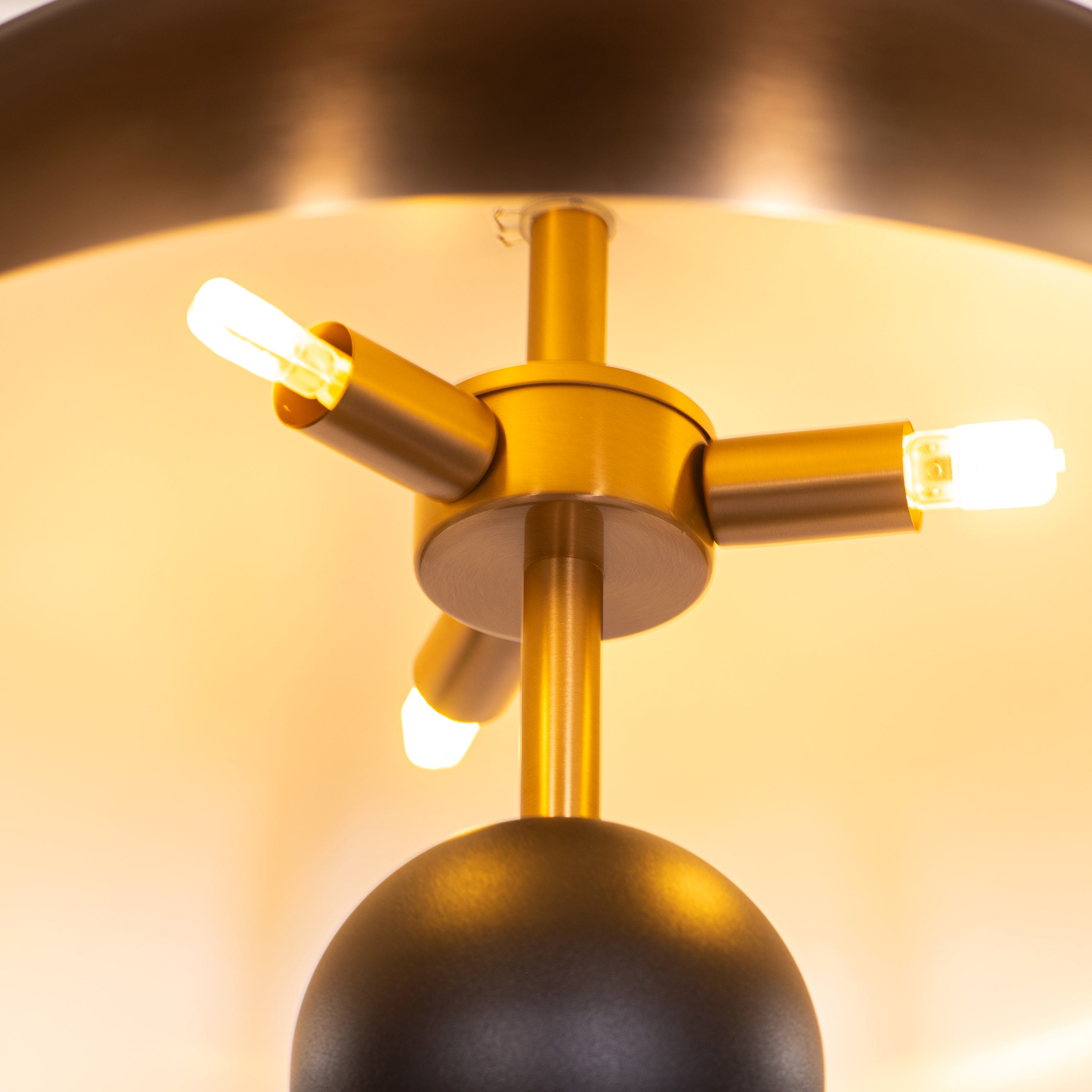Gold Coast (Gold, Brown) Leather Floor Lamp