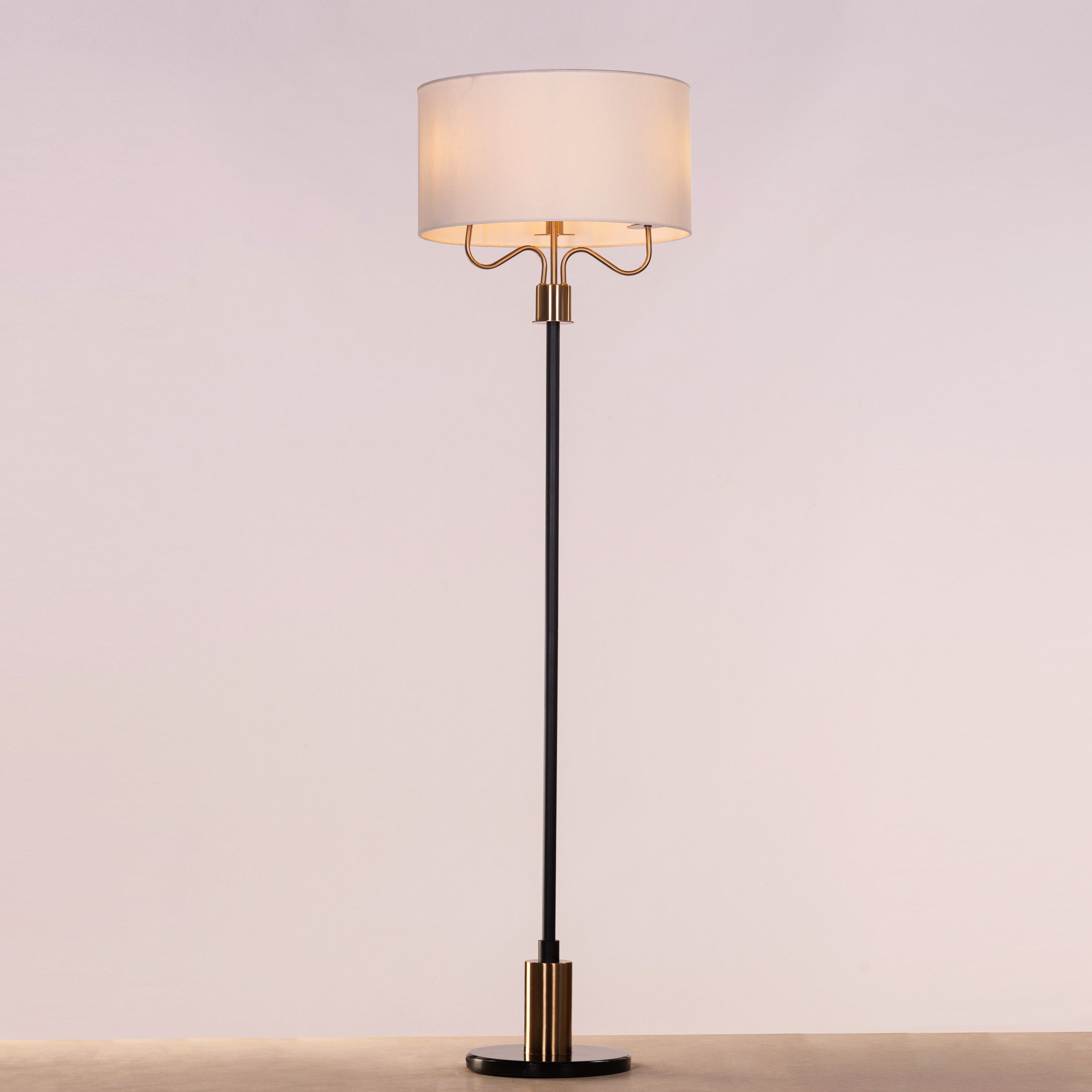 Aubrelle (Black & Gold) Marble Floor Lamp