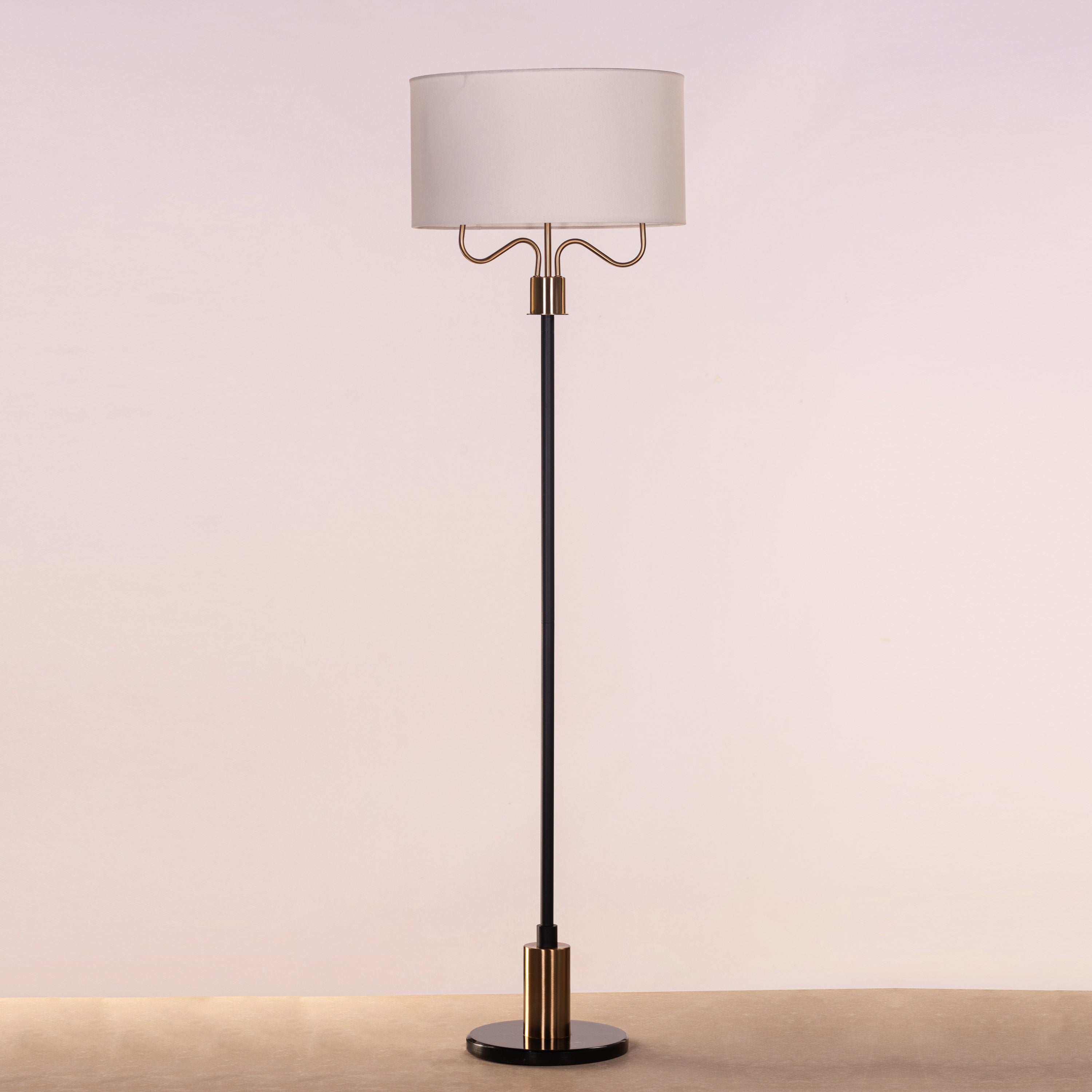 Aubrelle (Black & Gold) Marble Floor Lamp