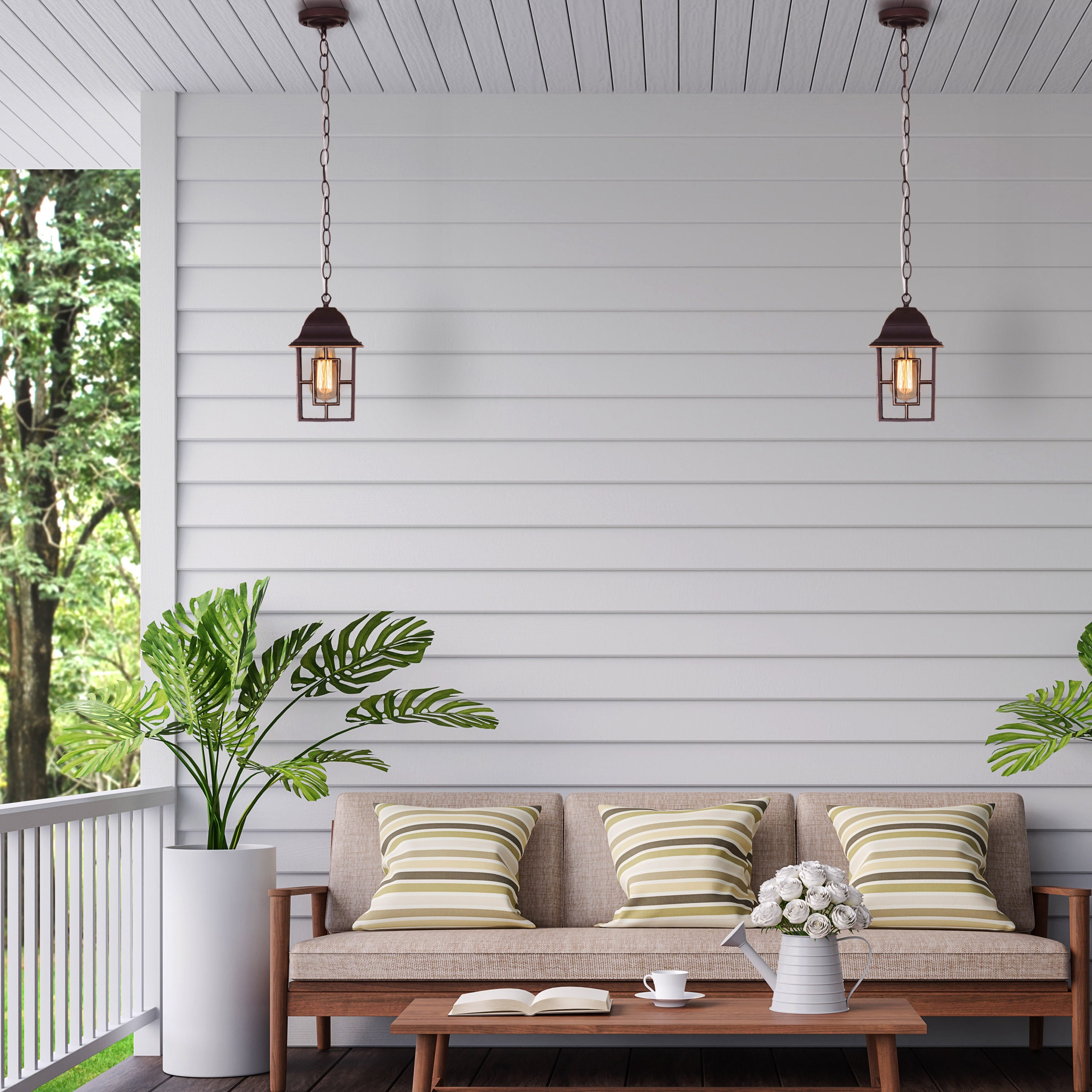 Dance More (Black) Outdoor Pendant Light