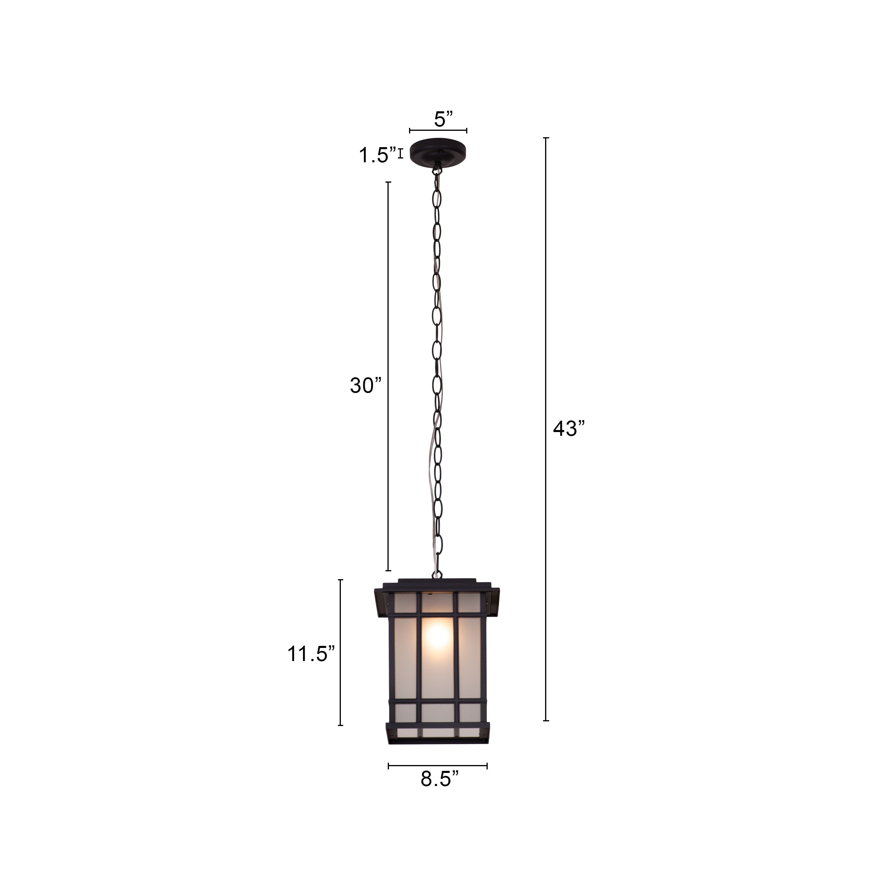 Looking Away (Black) Outdoor Pendant Light
