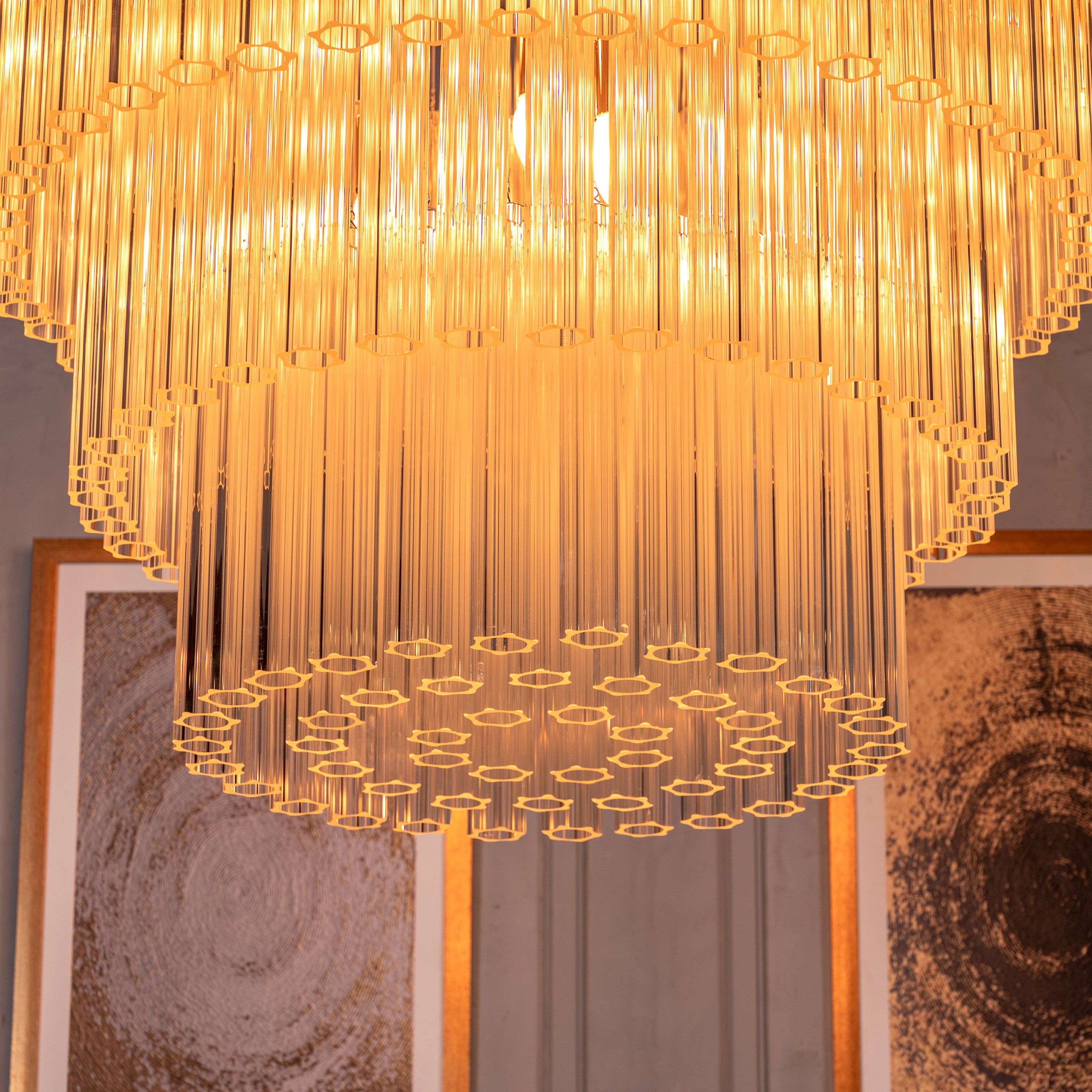Red Carpet (Large, Round, Gold) Crystal Chandelier