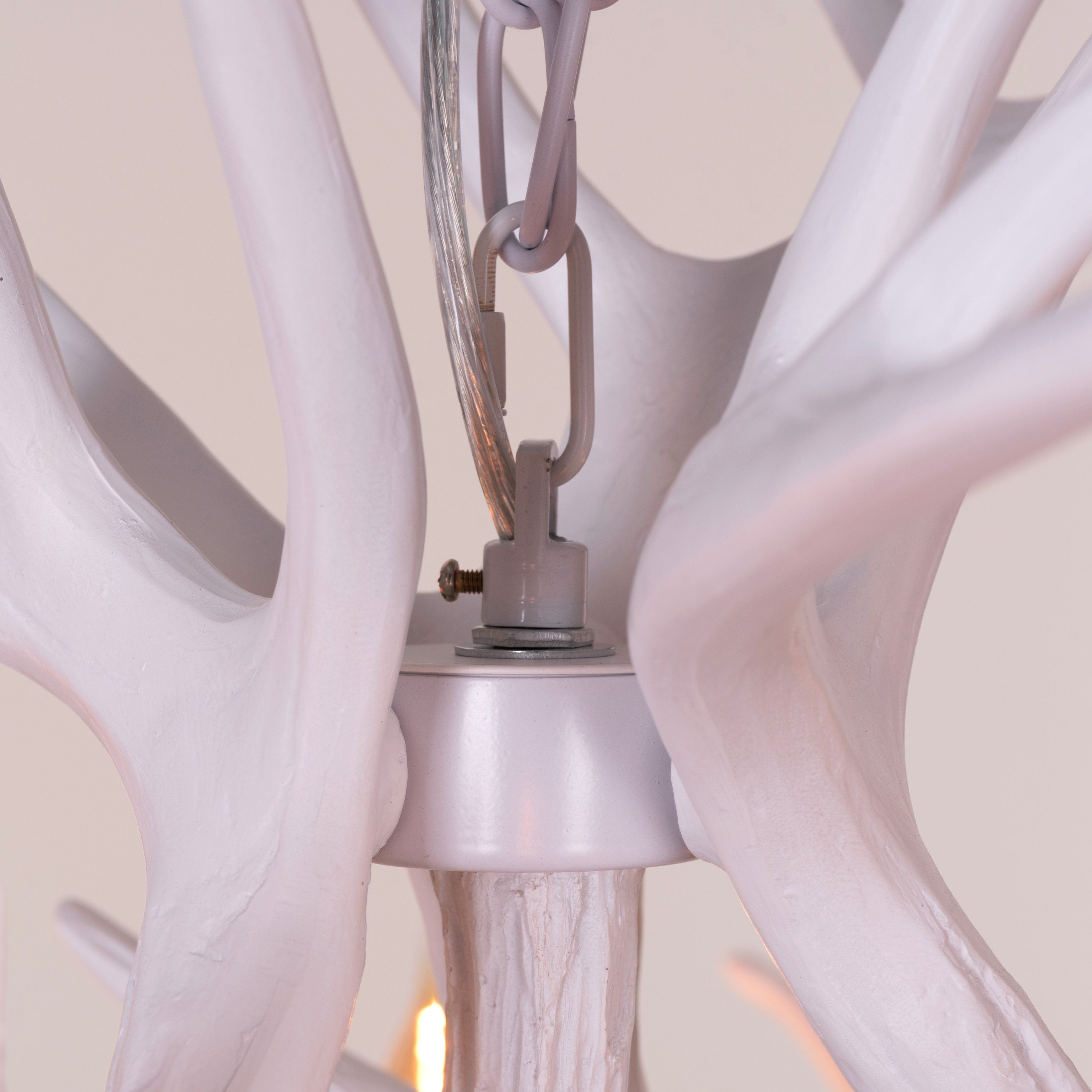 White Christmas Antler Chandelier